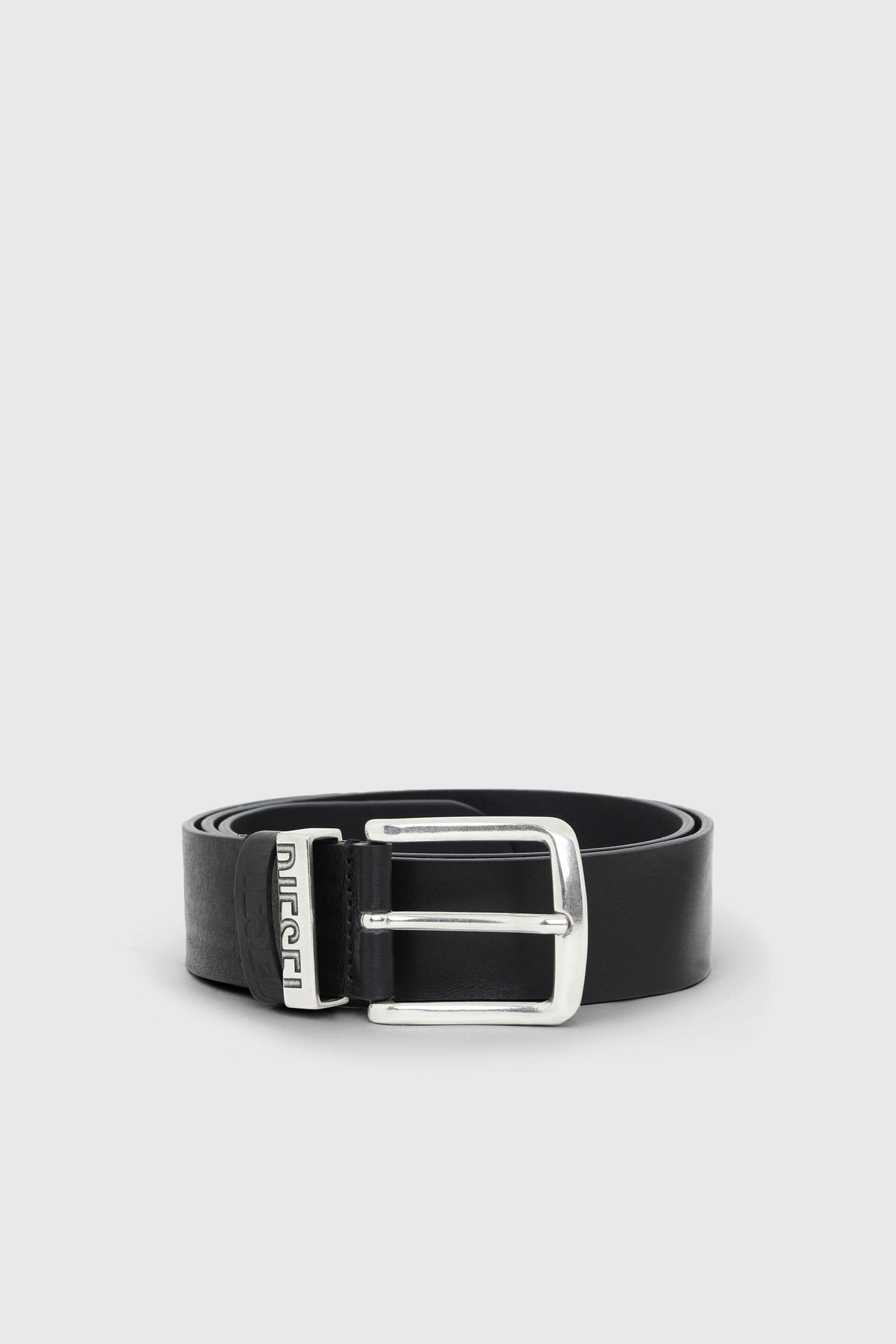 Diesel - B-VISIBLE, Ceinture 3.9 cm avec passants contrast&eacute;s Homme in Noir - 1