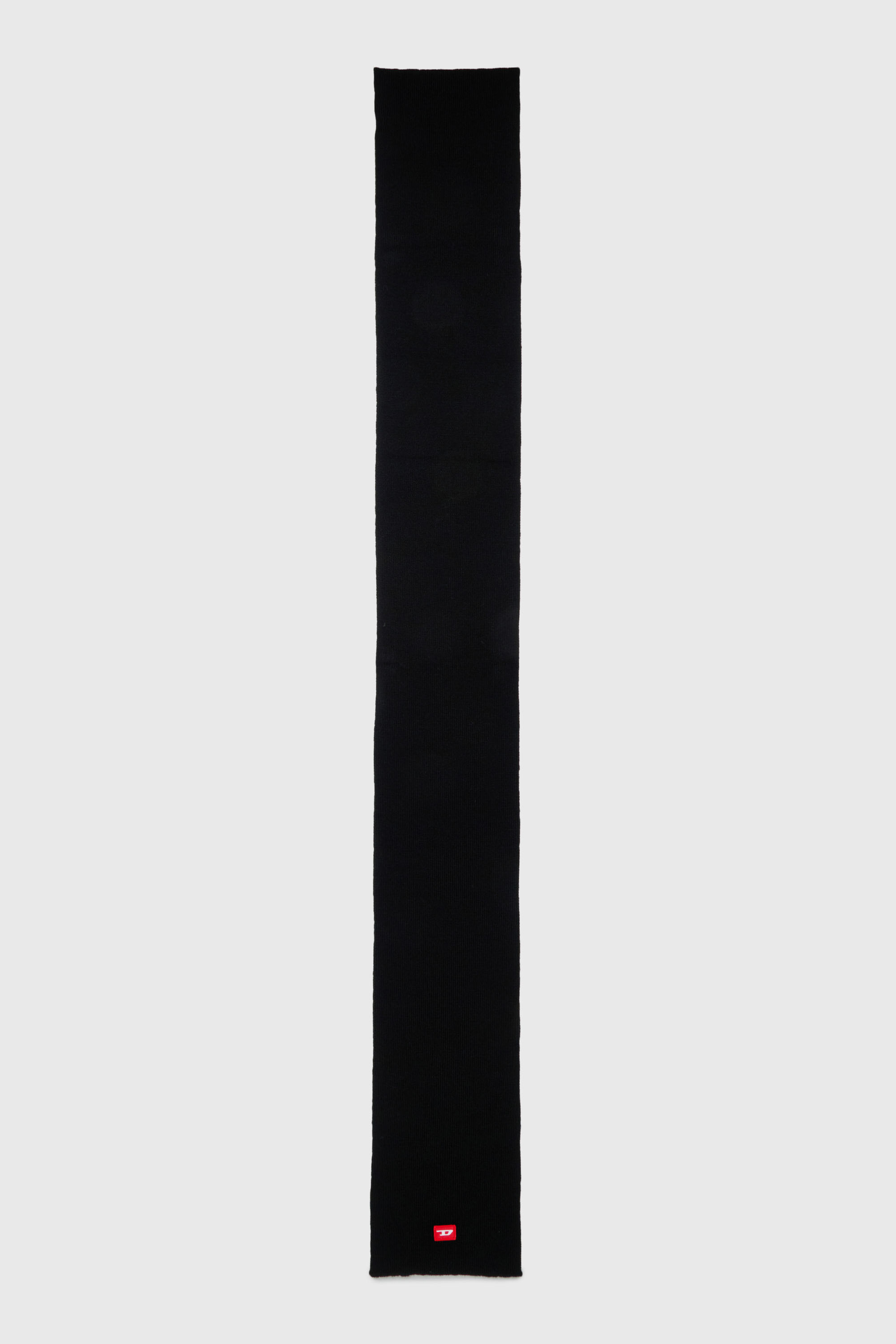 Diesel - RLOT, &Eacute;charpe en m&eacute;lange de laine avec patch logo D Mixte in Noir - 2