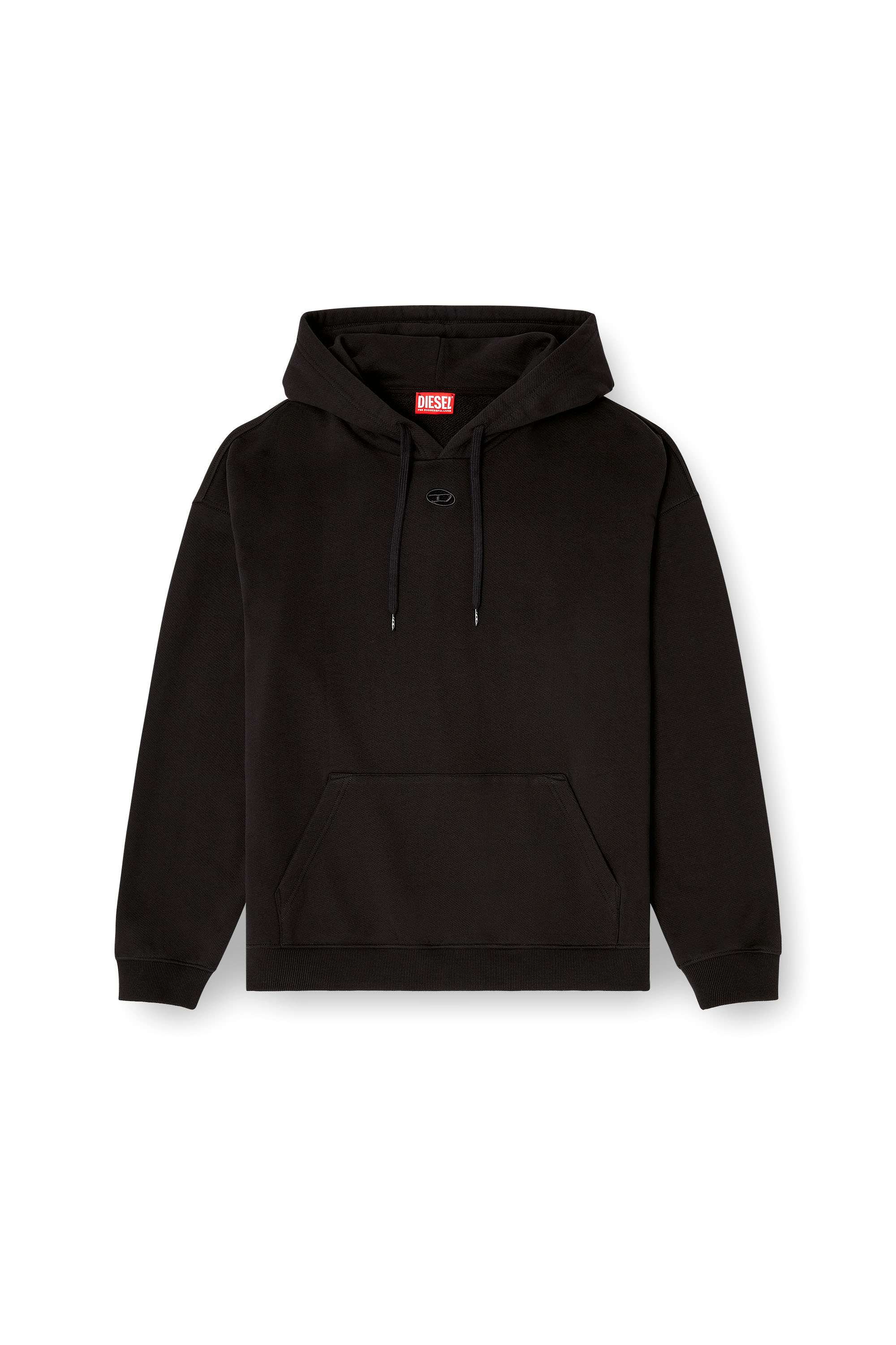 Diesel - S-BOXT-HOOD-DCO, Herren Locker geschnittener Hoodie mit Kängurutasche in Schwarz - 3