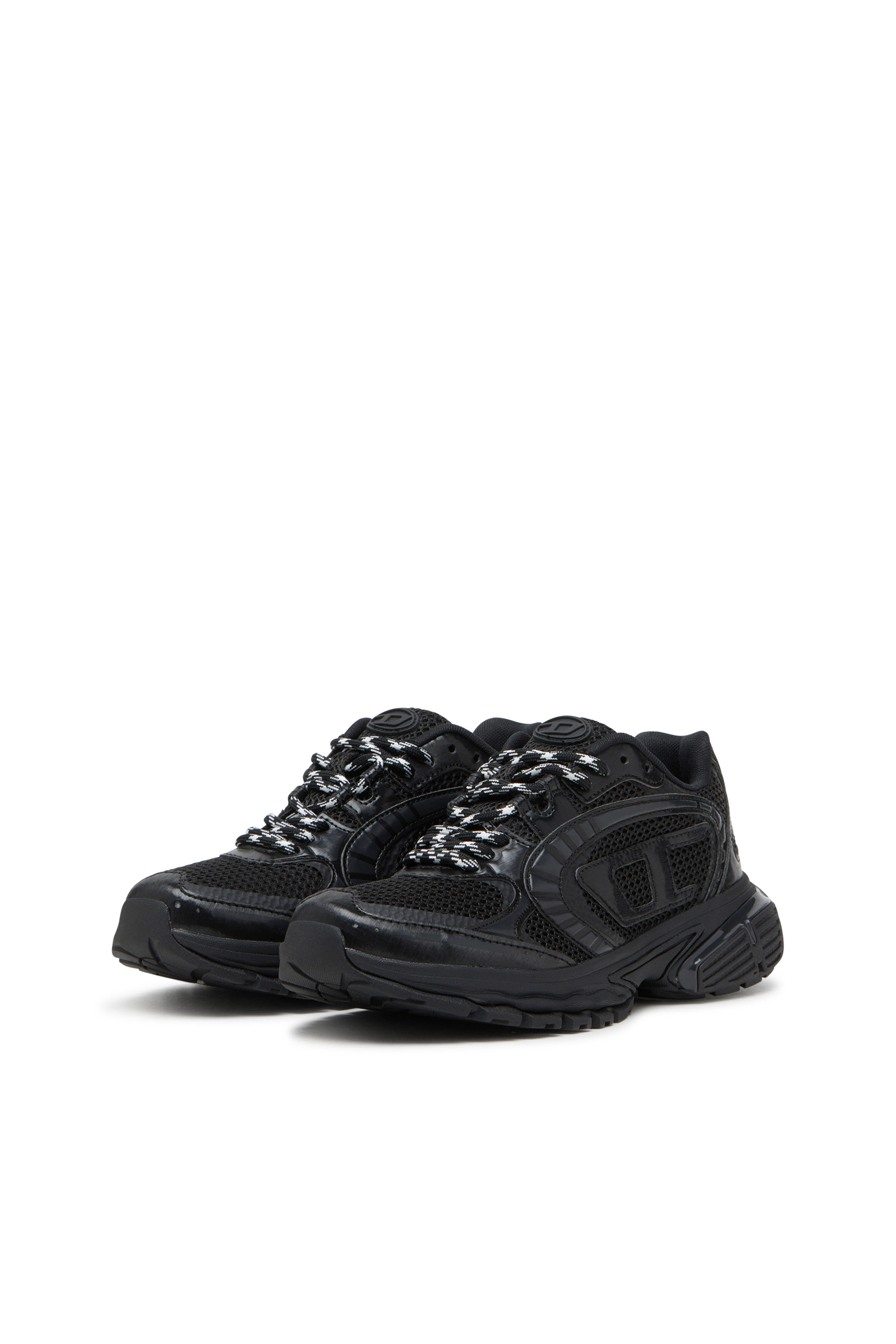 Diesel - S-PRO-V-DENSE LOW, S-Pro-V-Dense-Sneakers en mesh avec logo Oval D Homme in Noir - 9