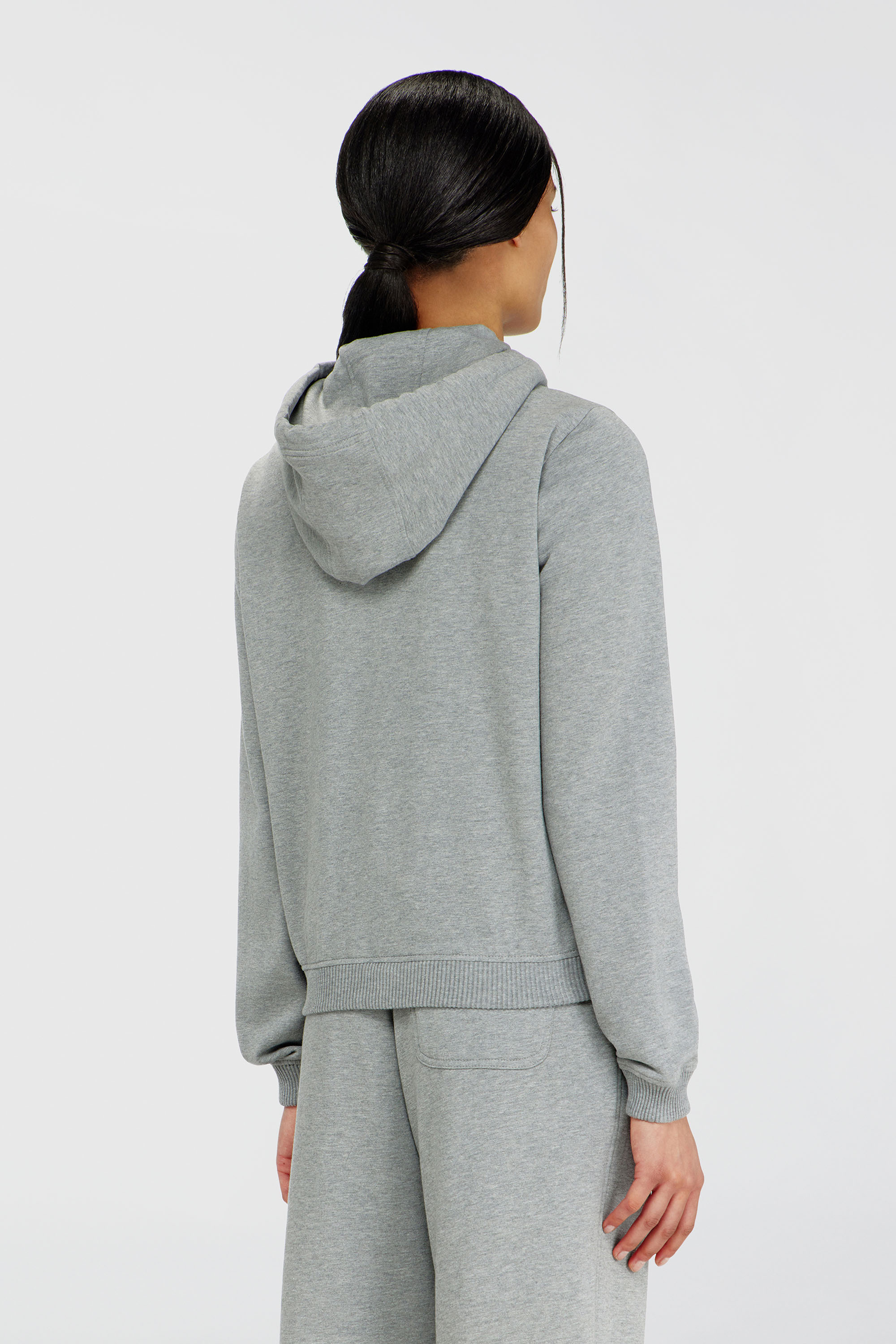 Diesel - HARRIET-D-CORE, Damen Kapuzenpullover aus aufgerauter Baumwollmischung in Grau - 4