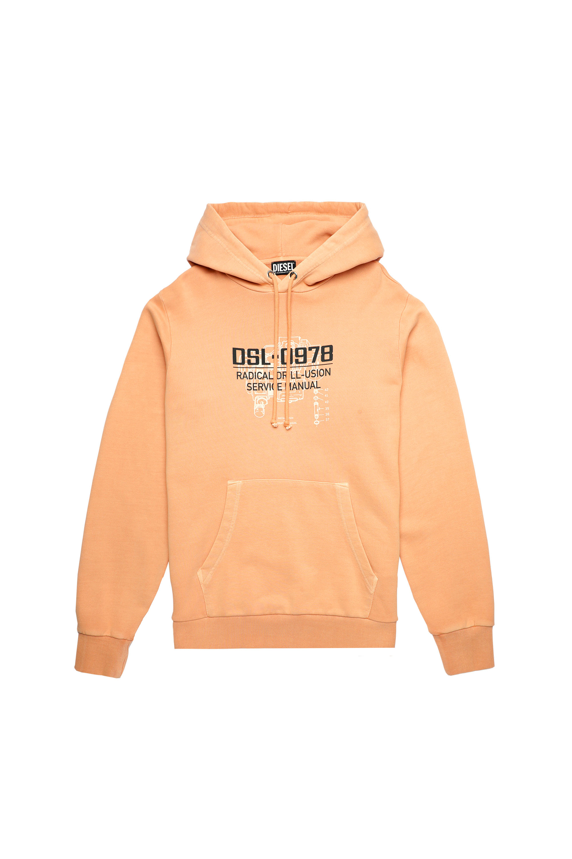 S-GIRK-HOOD-B3, Orange - Pull Cotton