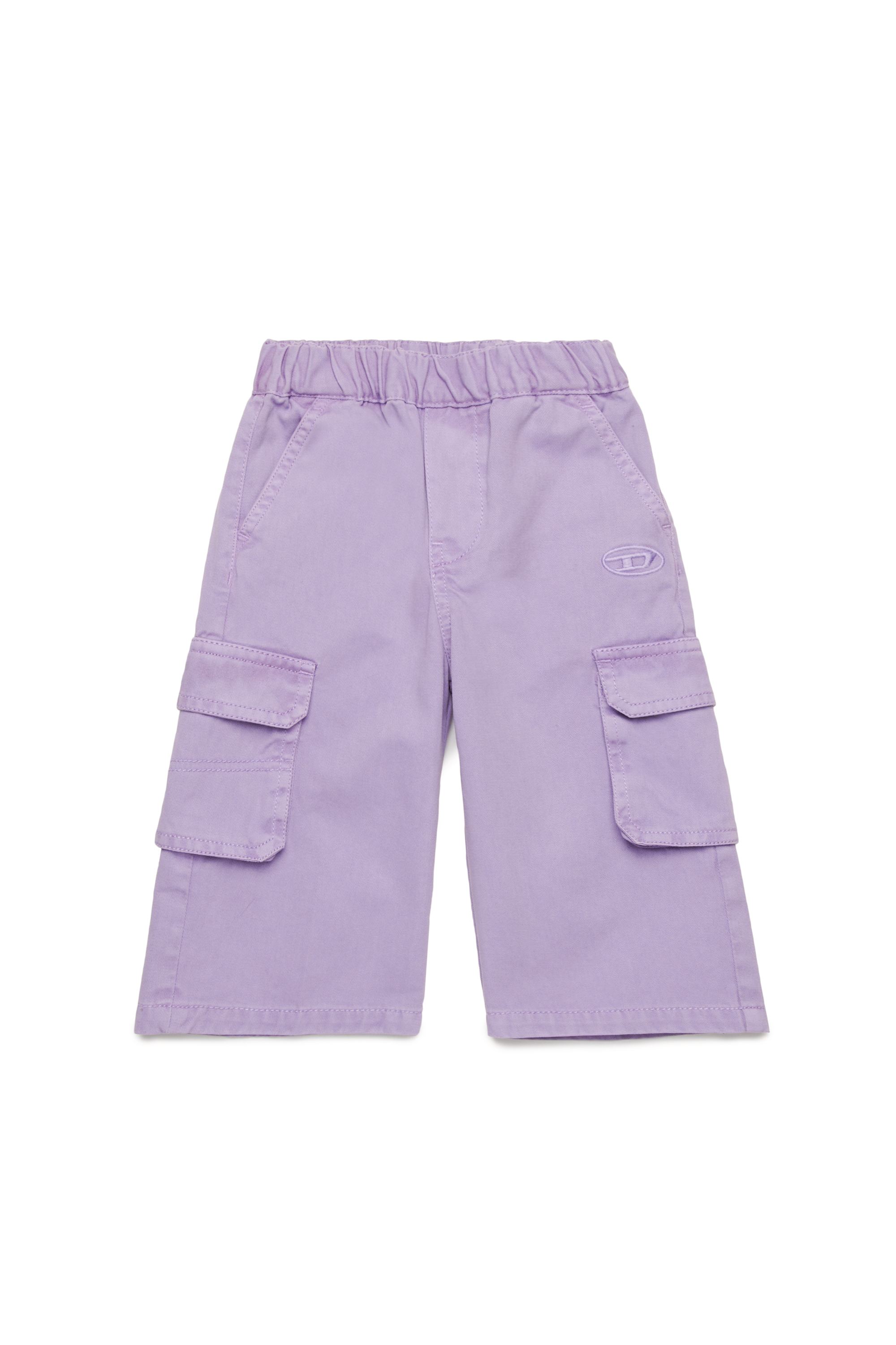 Diesel - PRATIB, Pantalon cargo en gabardine de coton Femme in Violet - 1