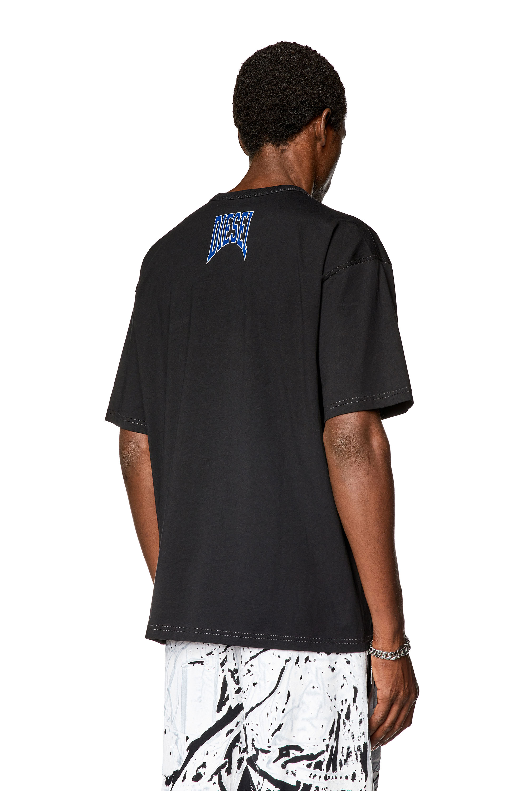 Diesel - T-BOXT-N9, Man Collegiate-logo T-shirt in organic cotton in Black - Image 4