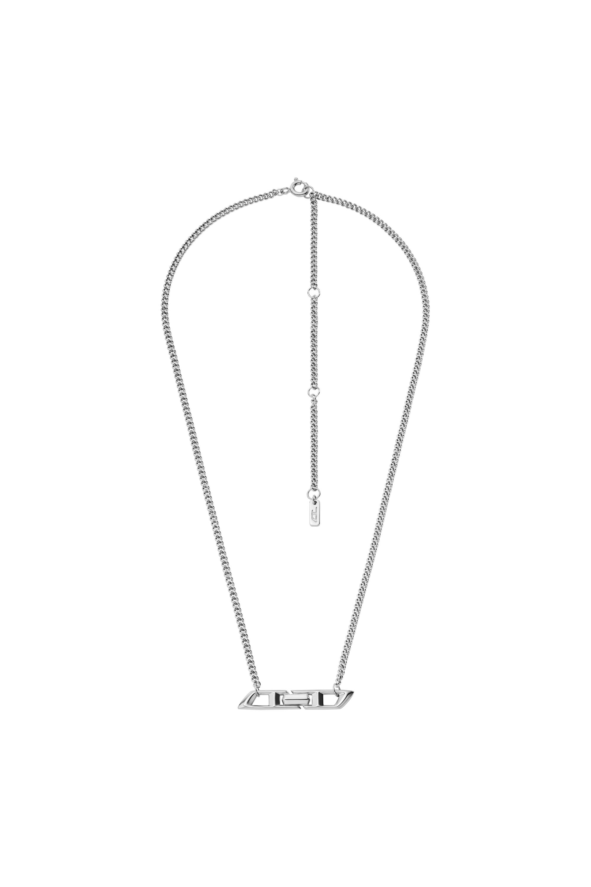 Diesel - DL1351040 STERLING SILVER JEWEL, Collana D Logo in argento sterling Unisex in Argento - 1
