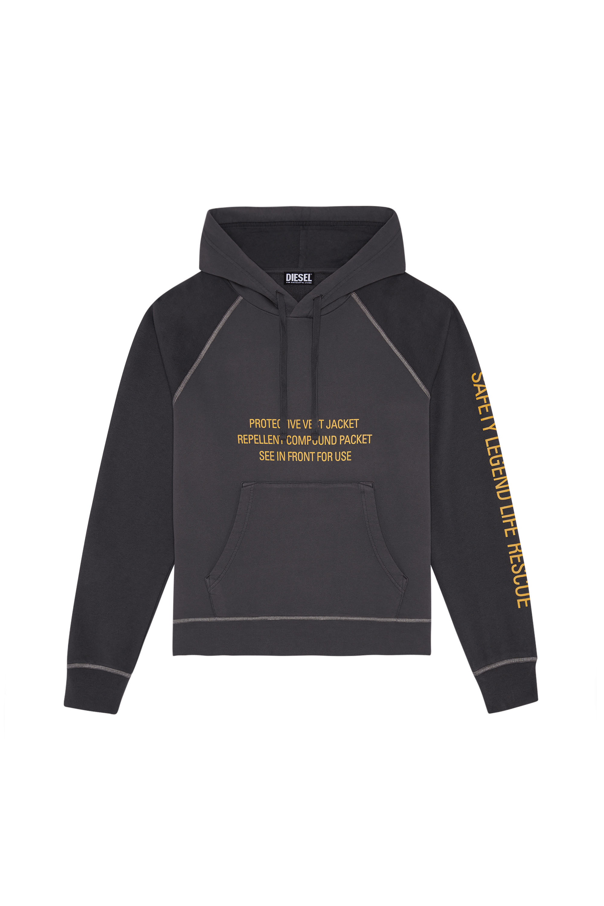 Diesel - S-GIRLAN-HOOD, Grigio scuro - Image 3