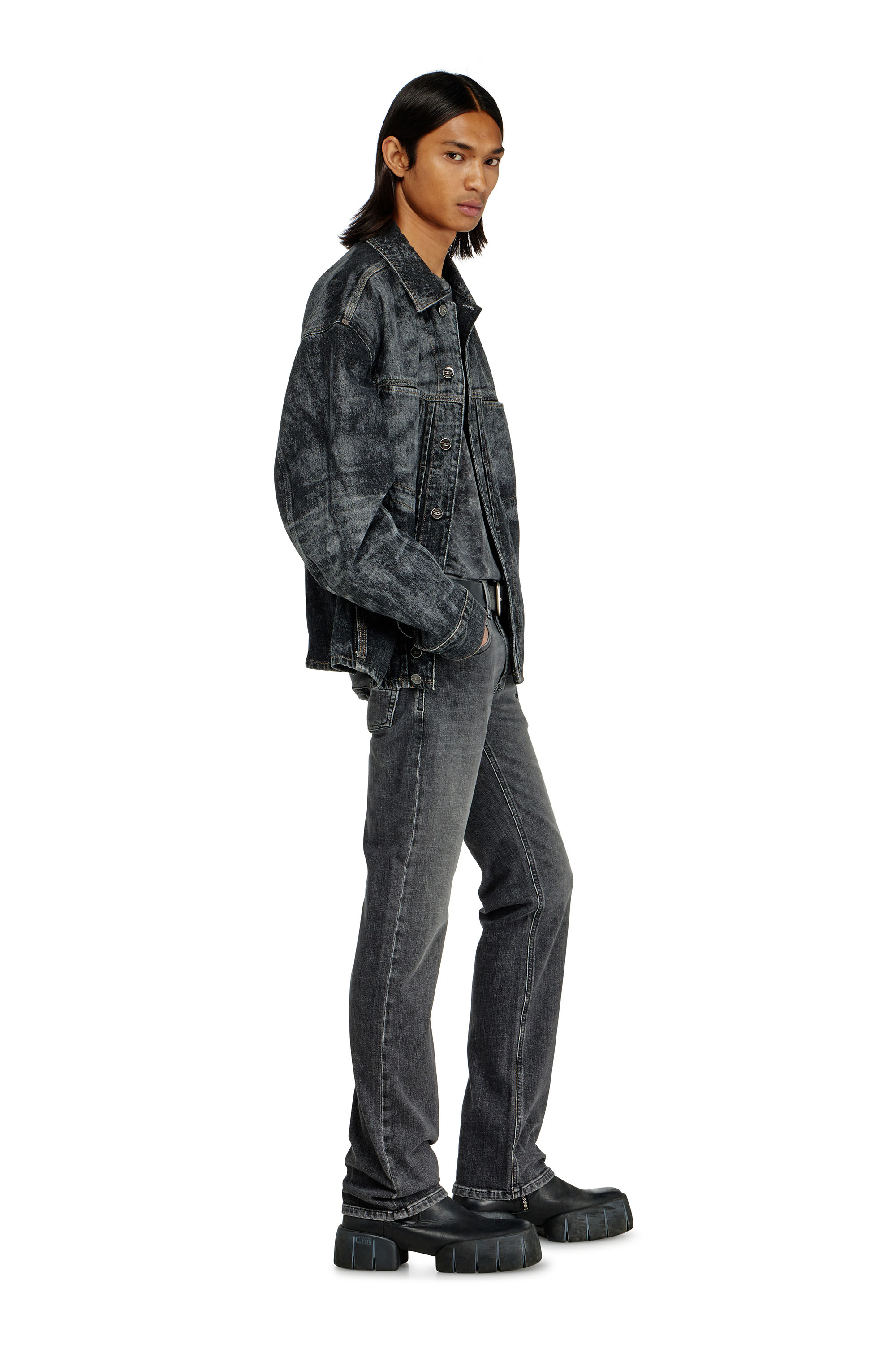 Diesel - Herren Regular Jeans 1985 Larkee 0HDBD, Schwarz/Dunkelgrau - 2