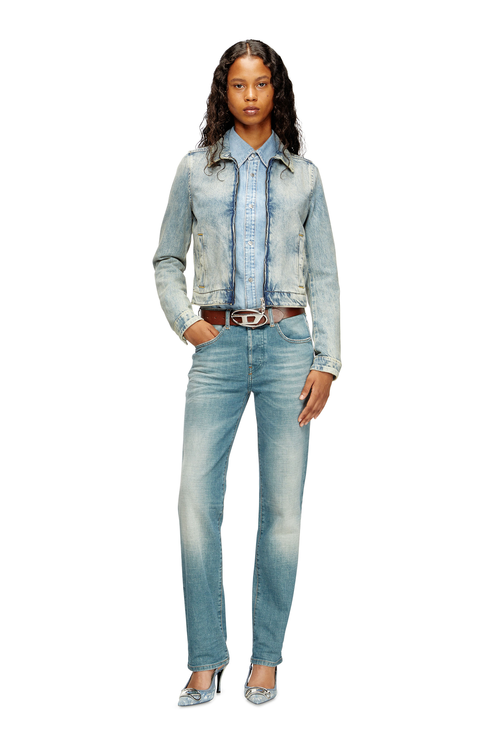 Diesel - Damen Regular Jeans 1989 D-Mine 09M58, Mittelblau - 2