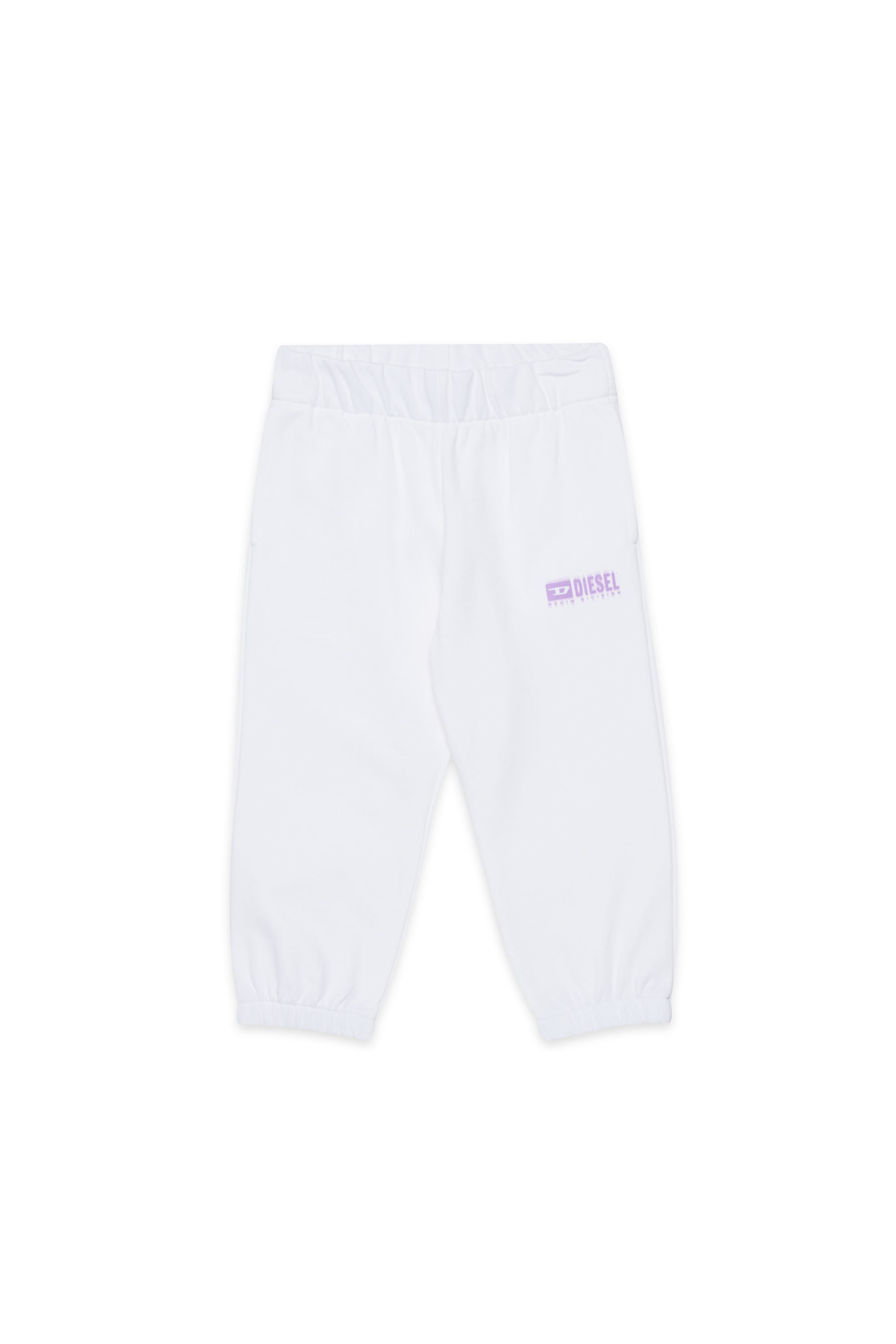 Diesel - PBASEB, Pantalon de survêtement avec logo taché Mixte in Blanc - 1