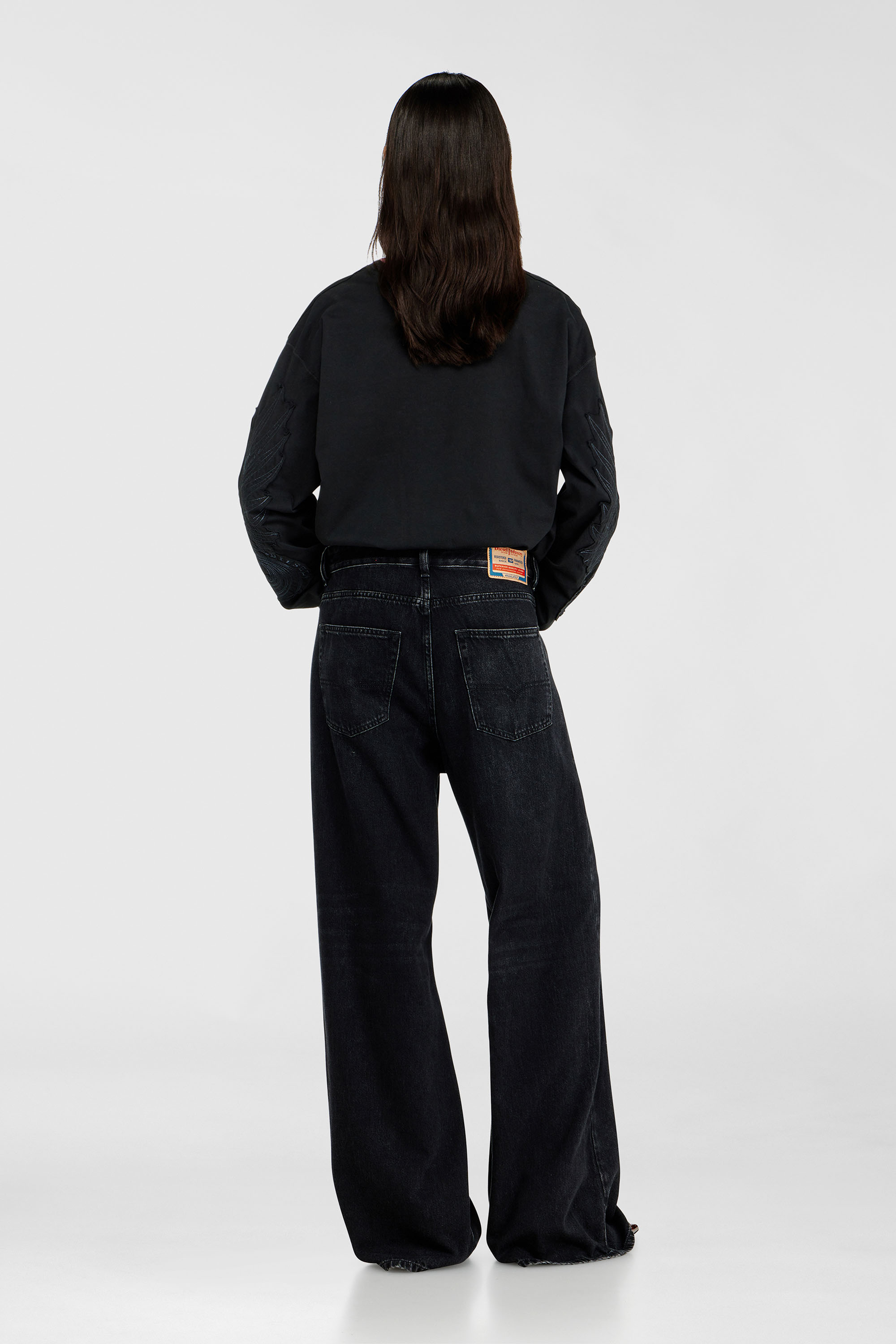 Diesel - Relaxed Jeans 1996 D-Sire 09P09 Unisex, Nero/Grigio scuro - Image 3