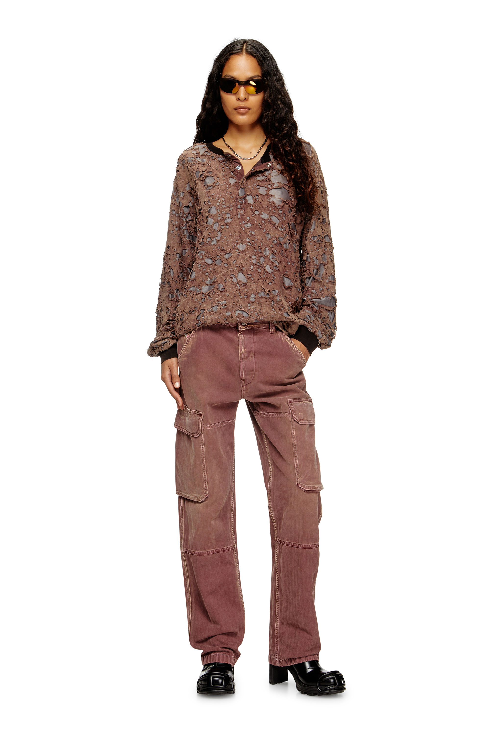 Diesel - Regular Jeans D-Pot 09M93 Donna, Marrone - Image 2
