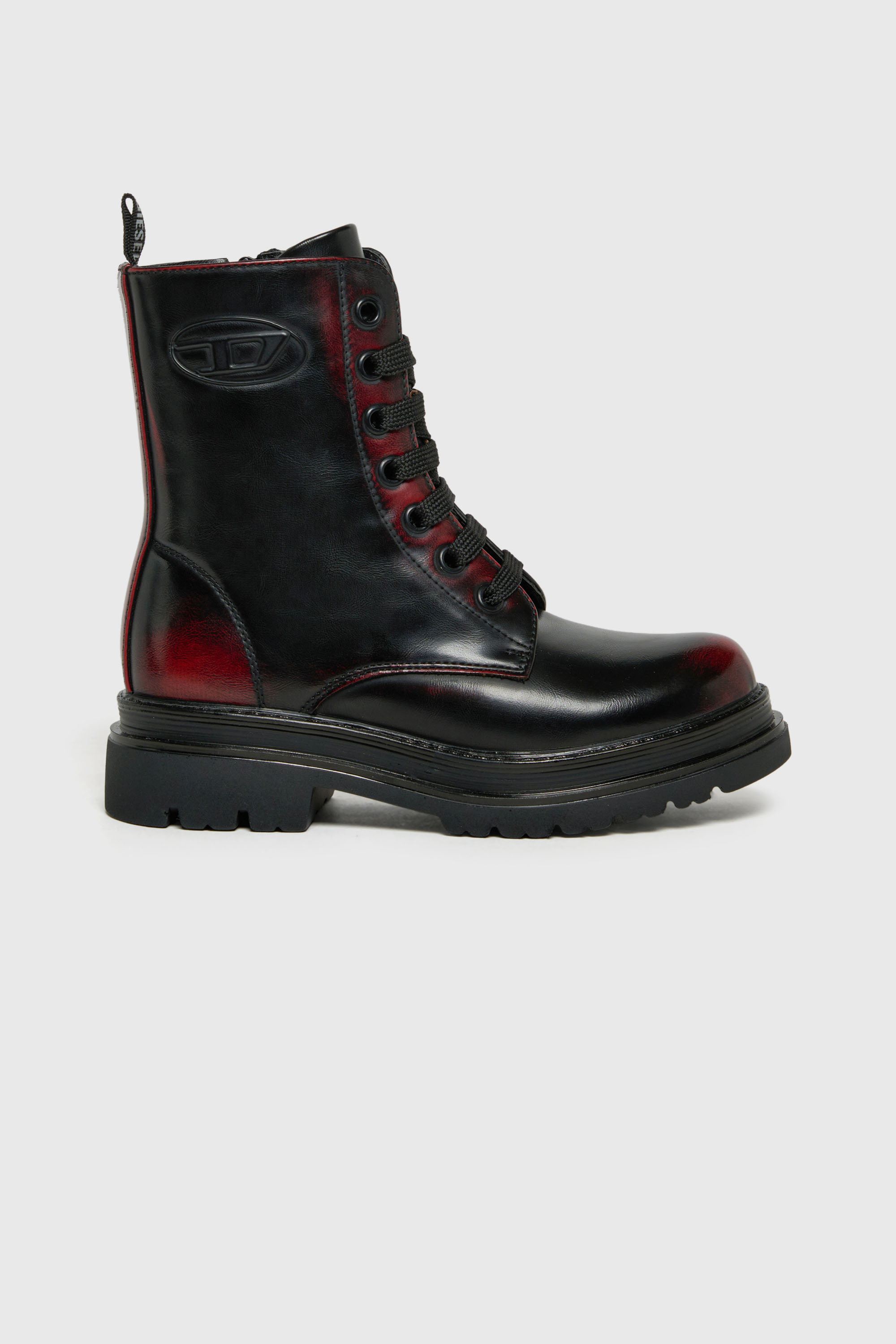 Diesel - D-ANFISTR-ABR, D-Anfistr - Stivali combat effetto bicolore Unisex in Nero - 1