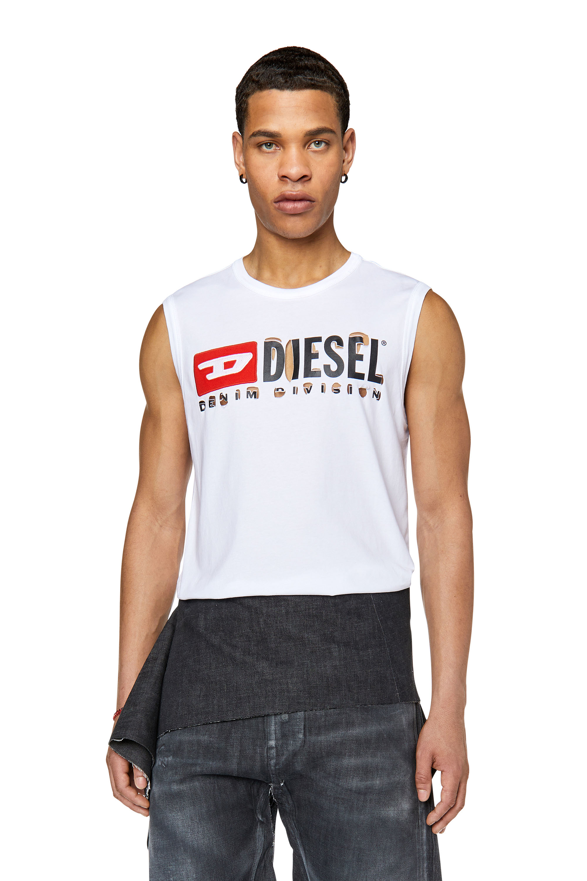 Diesel - T-BISCO-DIVSTROYED, Blanc - Image 1