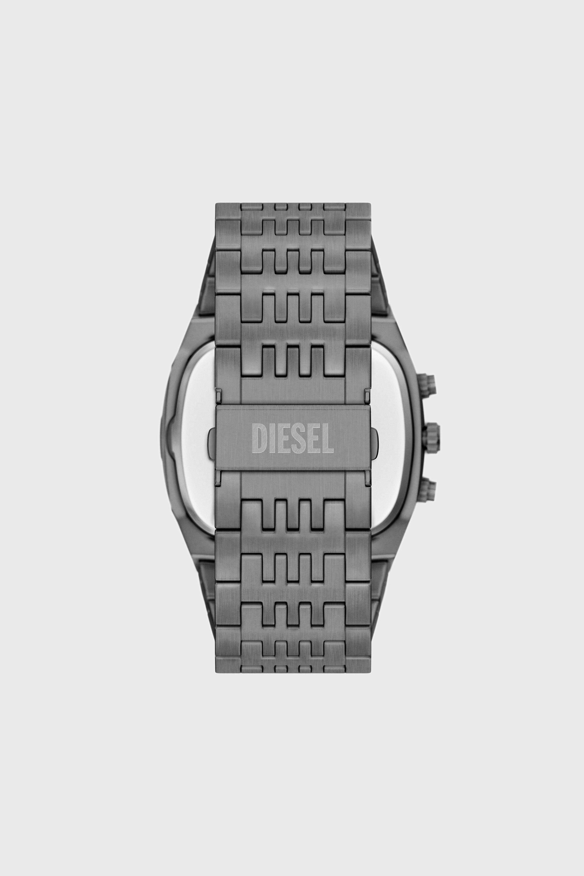 Diesel - DZ4717 WATCH, Montre Spiked Cushion en acier inoxydable finition gunmetal Homme in Gris - 2