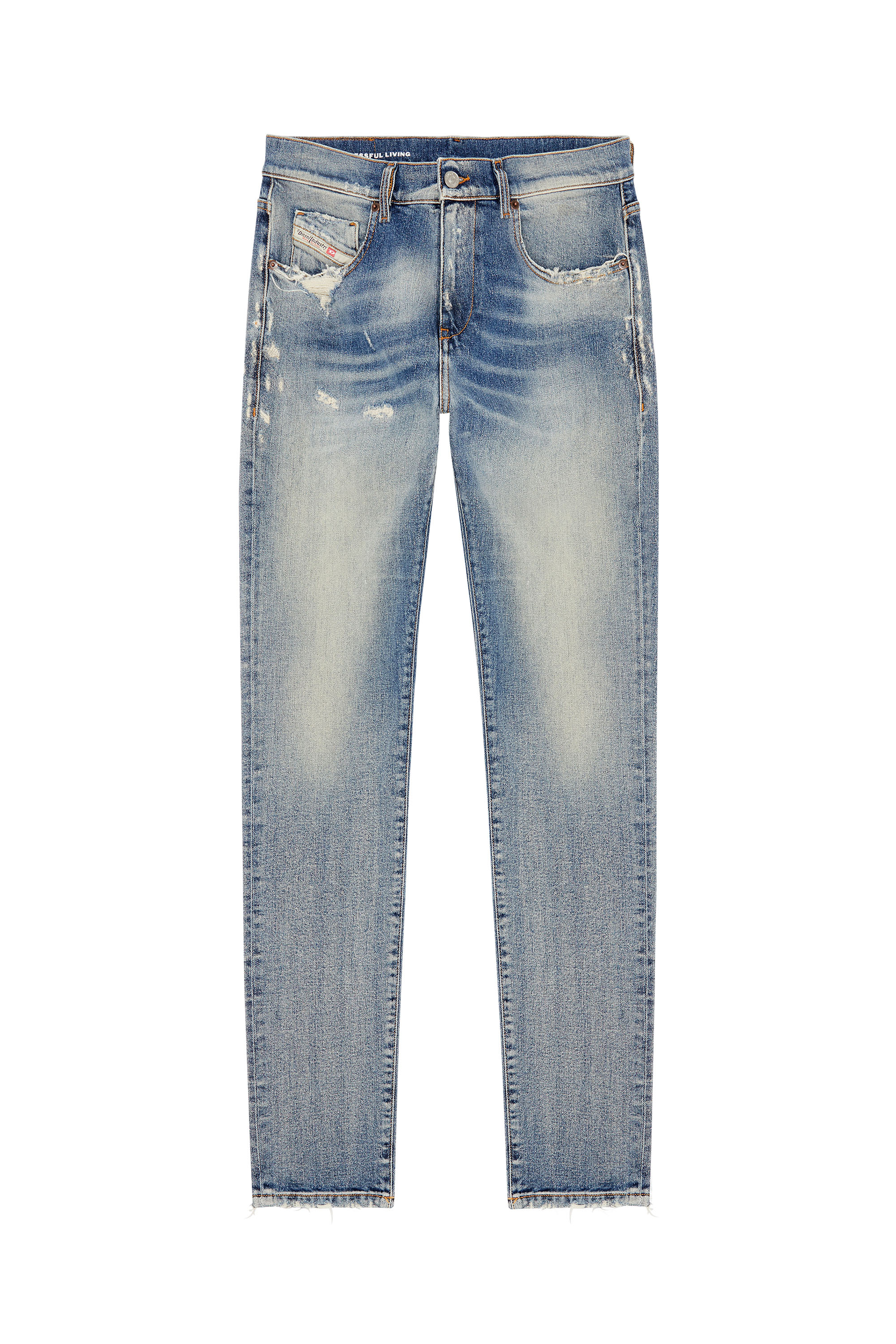 Diesel - 2019 D-Strukt 007Q3 Slim Jeans, Blu Chiaro - Image 5