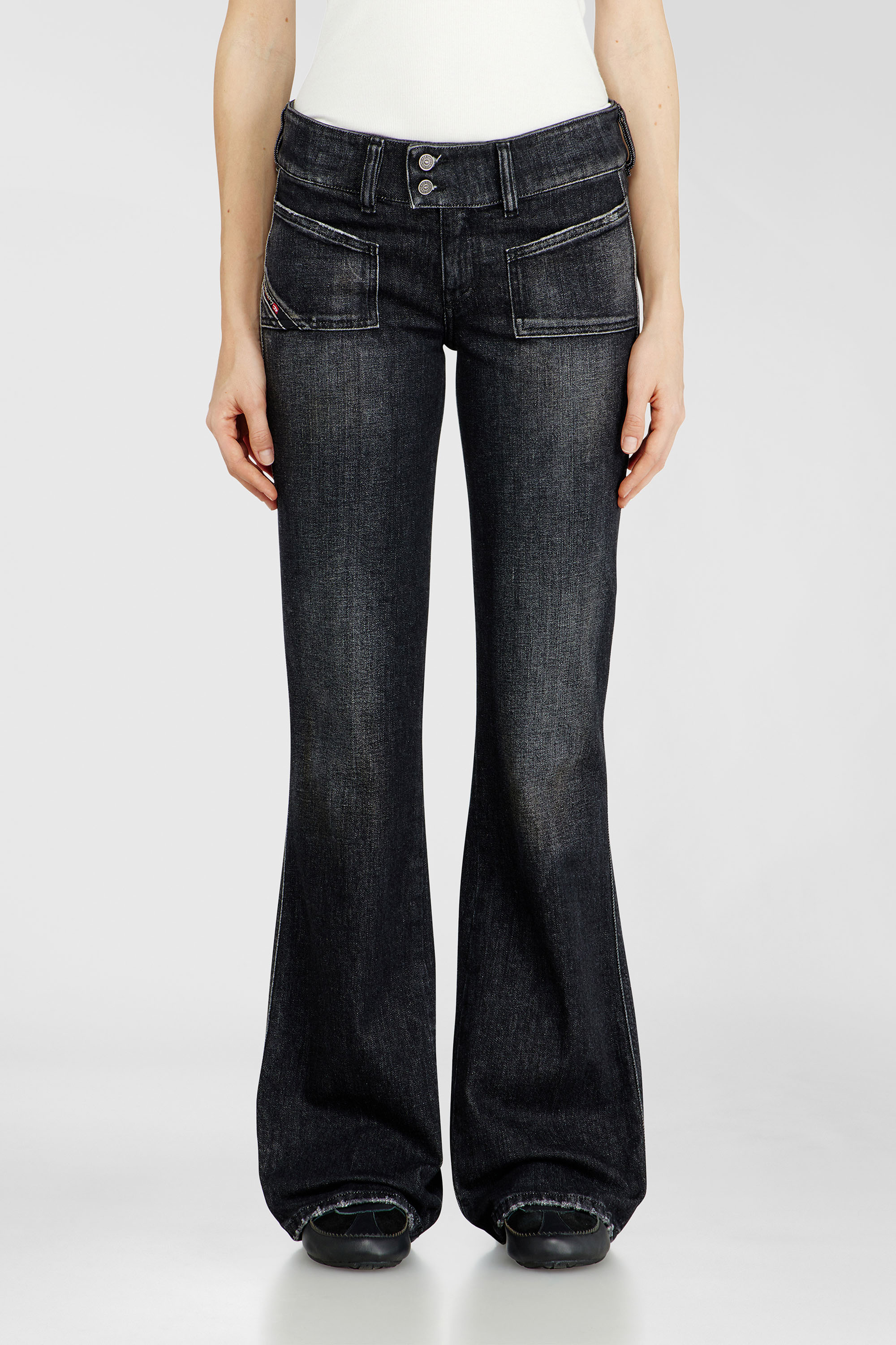 Diesel - Bootcut Jeans D-Hush 09N50 Femme, Noir/Gris fonc&eacute; - Image 4