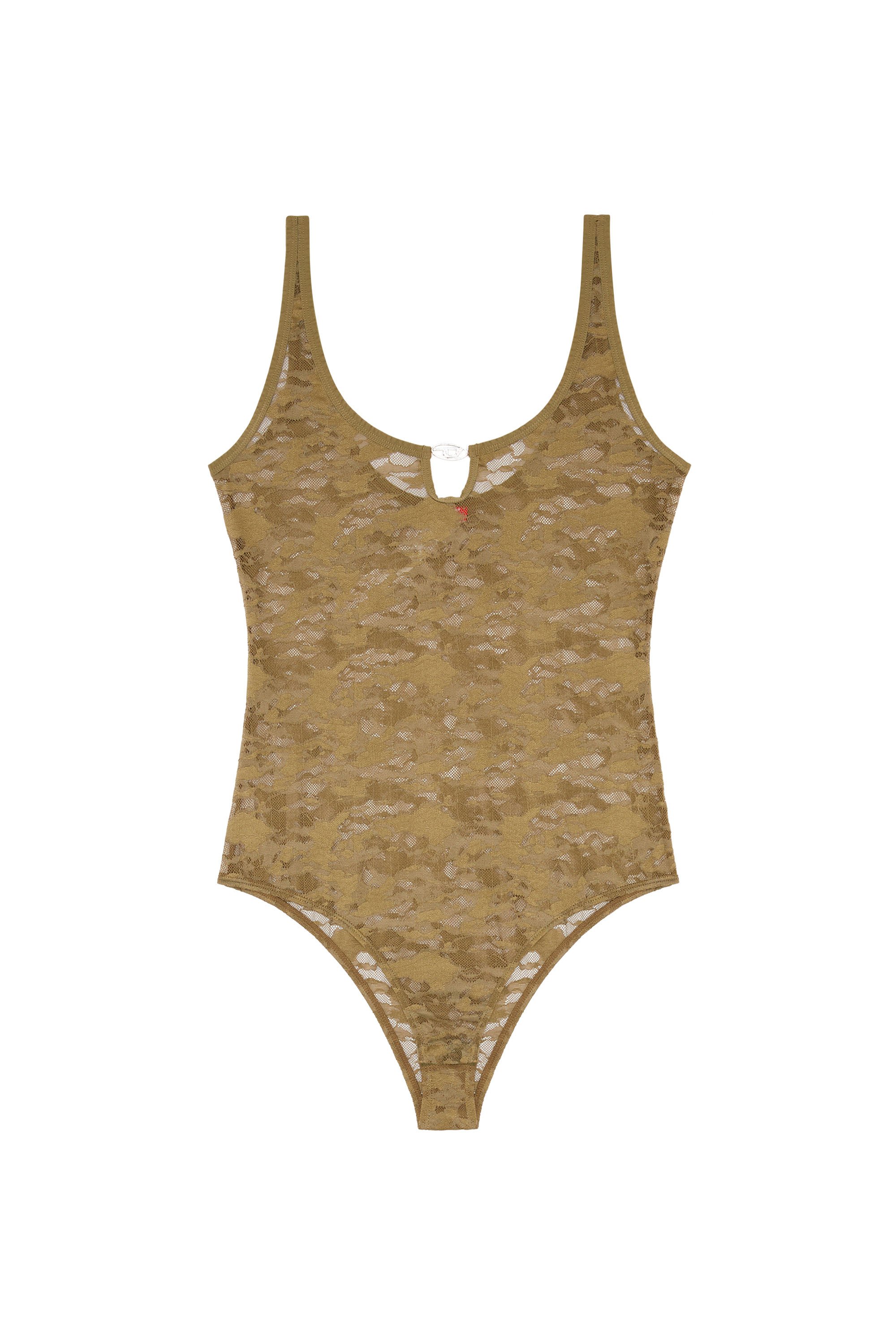 UFBY-D-OVAL-LACE-BODYSUIT, Armeegrün