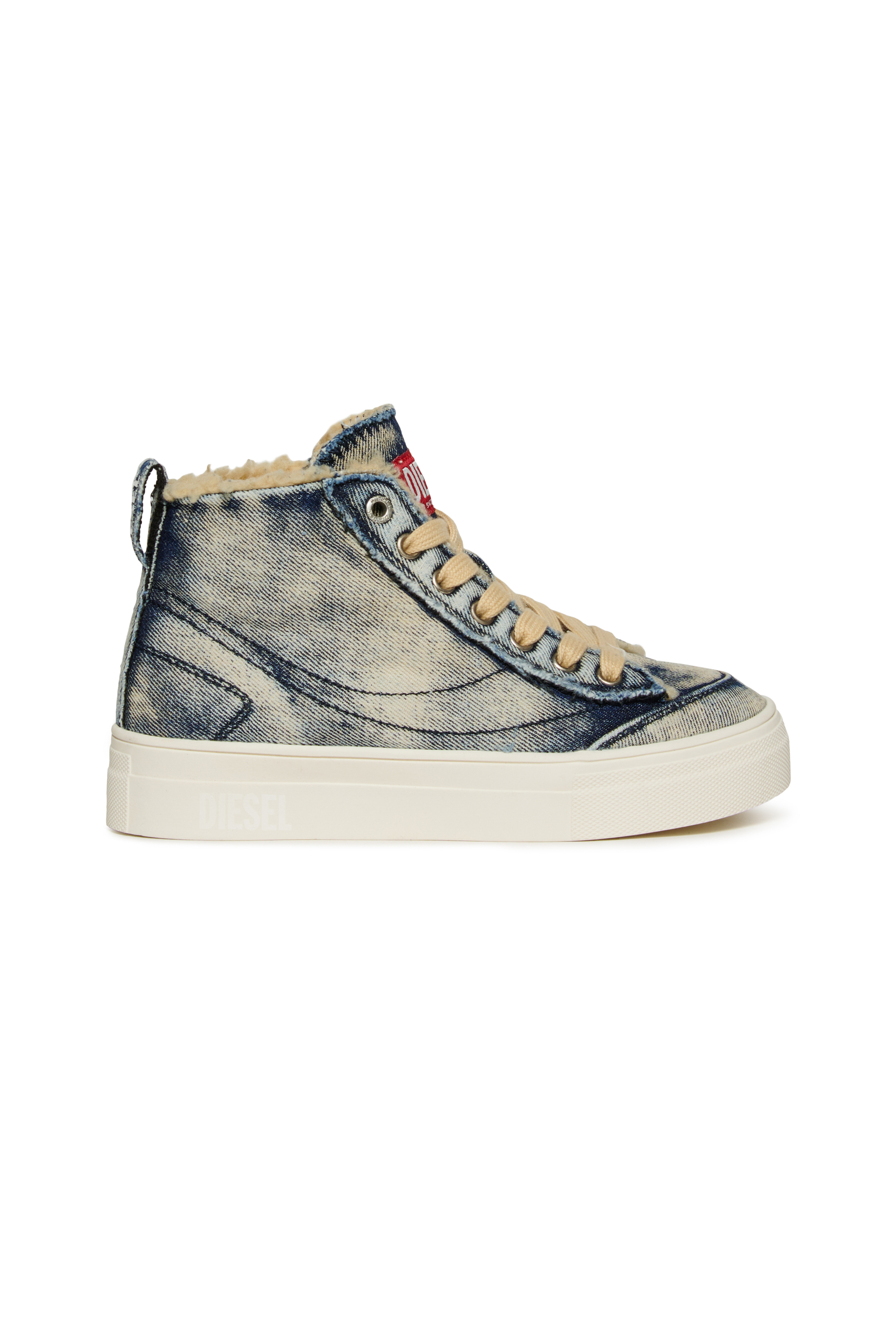 Diesel - S-VANEELA MC, Unisex S-VANEELA MC Sneaker aus Baumwolle mit Logo in Jeansblau - 1