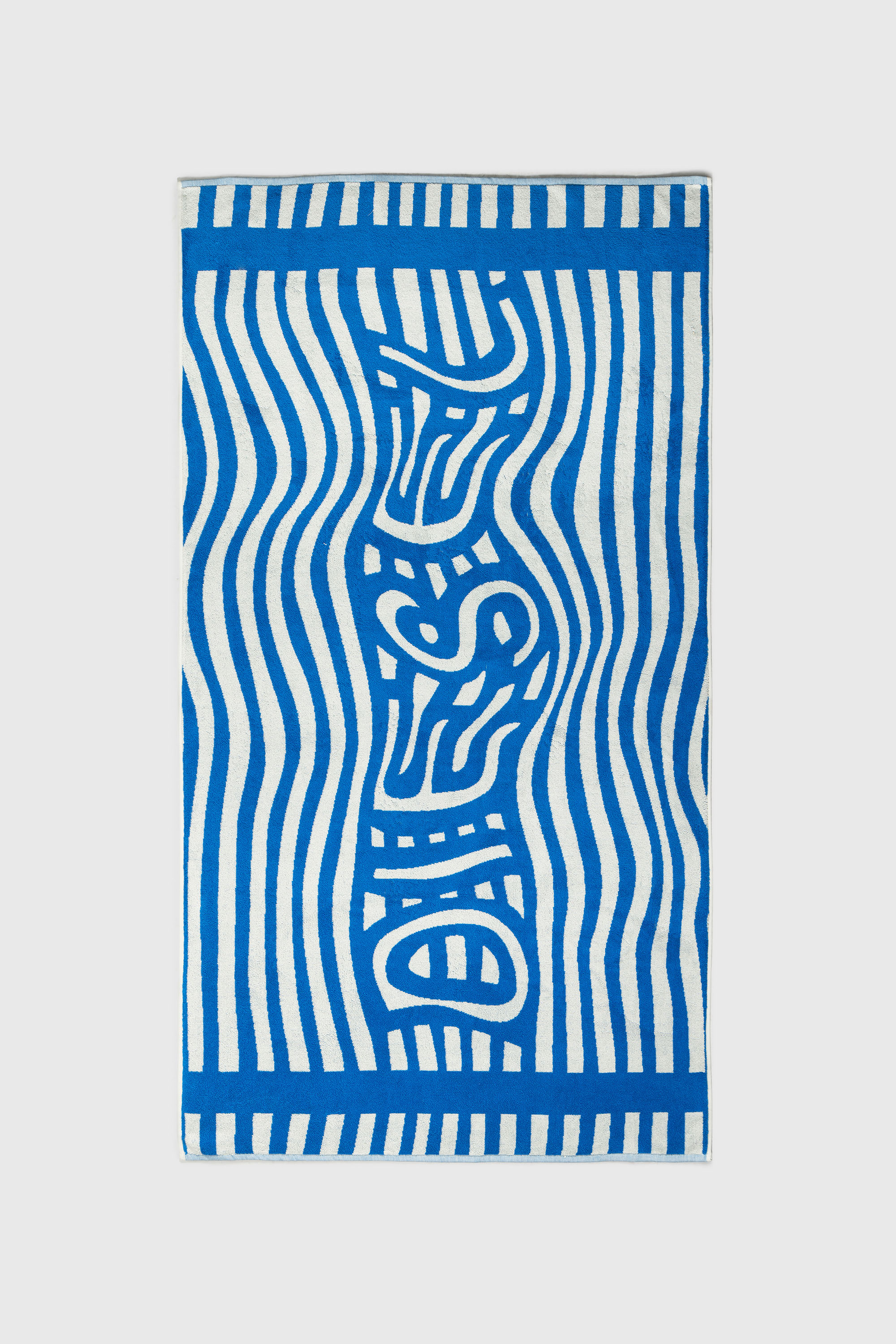 Diesel - 1018164 STRIPES GREY/BLUE TOWEL, Telo in spugna 100x180 cm Unisex in Blu - 1