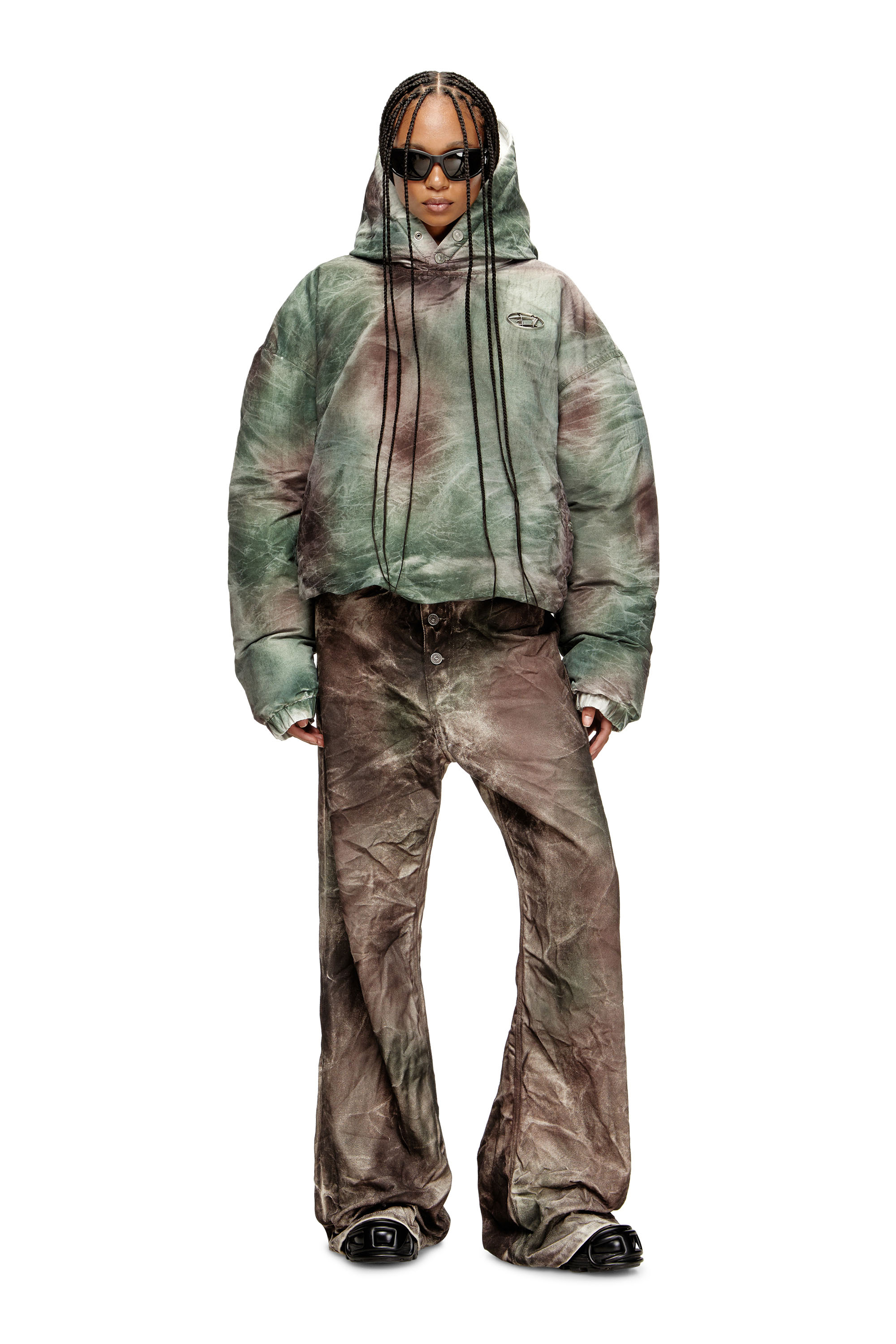 Diesel - W-THUG-JKT-PUFFY, Giacca puffy con cappuccio in nylon camouflage Unisex in Multicolor - 4