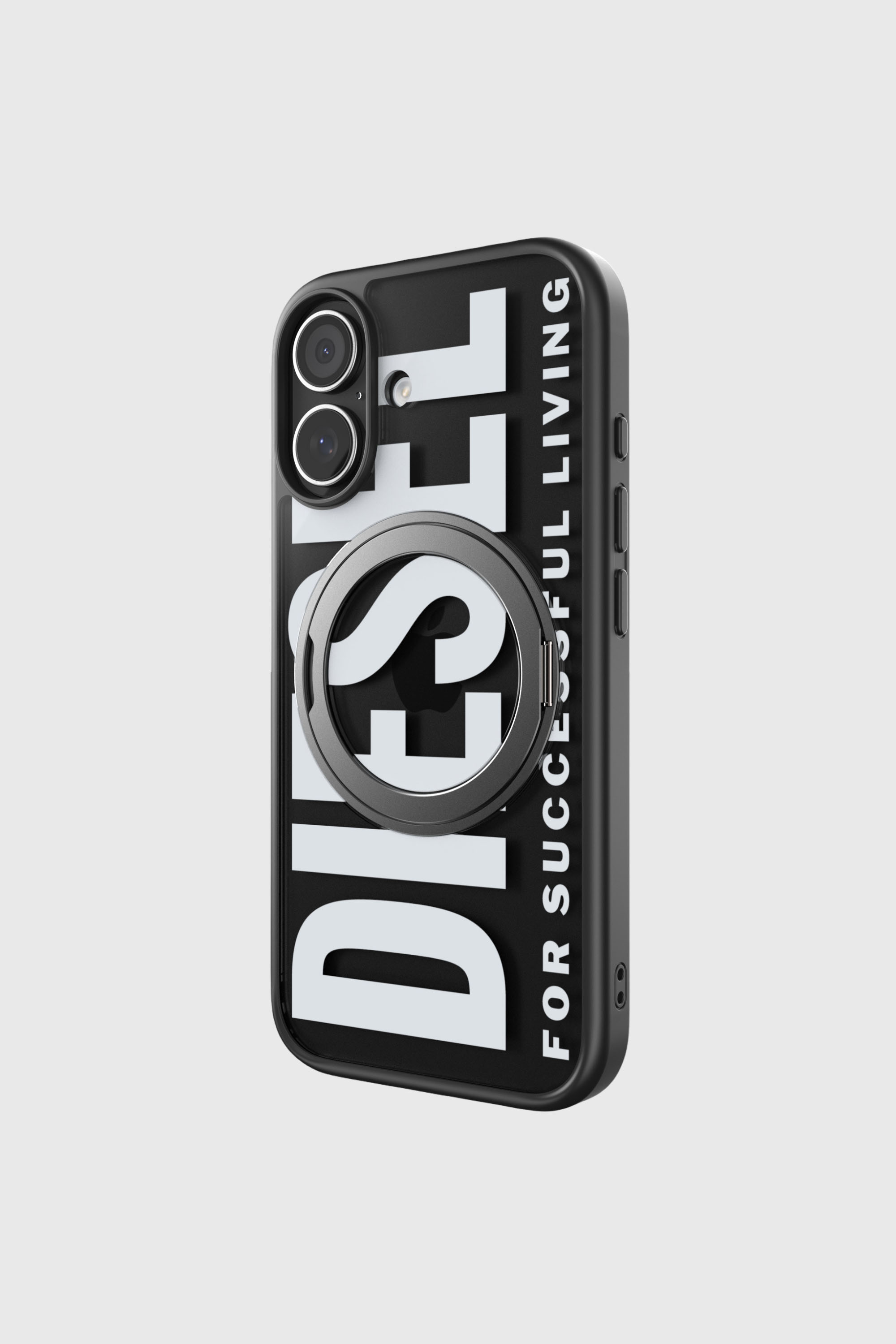 Diesel - 60403 RING STAND CASE RING STAND, &Eacute;tui Ringstand-Magsafe pour iPhone 17 Mixte in Noir - 1