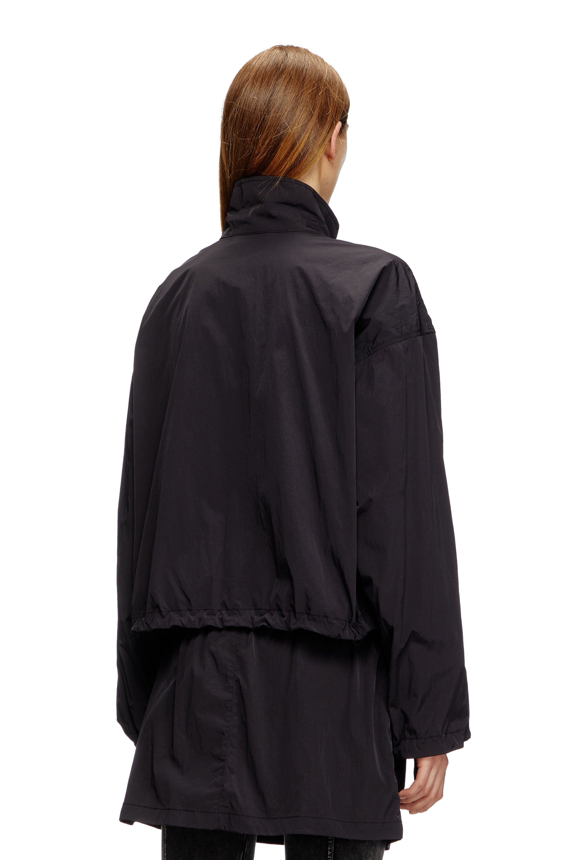 Diesel - G-LEAM, Damen Windbreaker aus kompaktem Nylon in Schwarz - 4