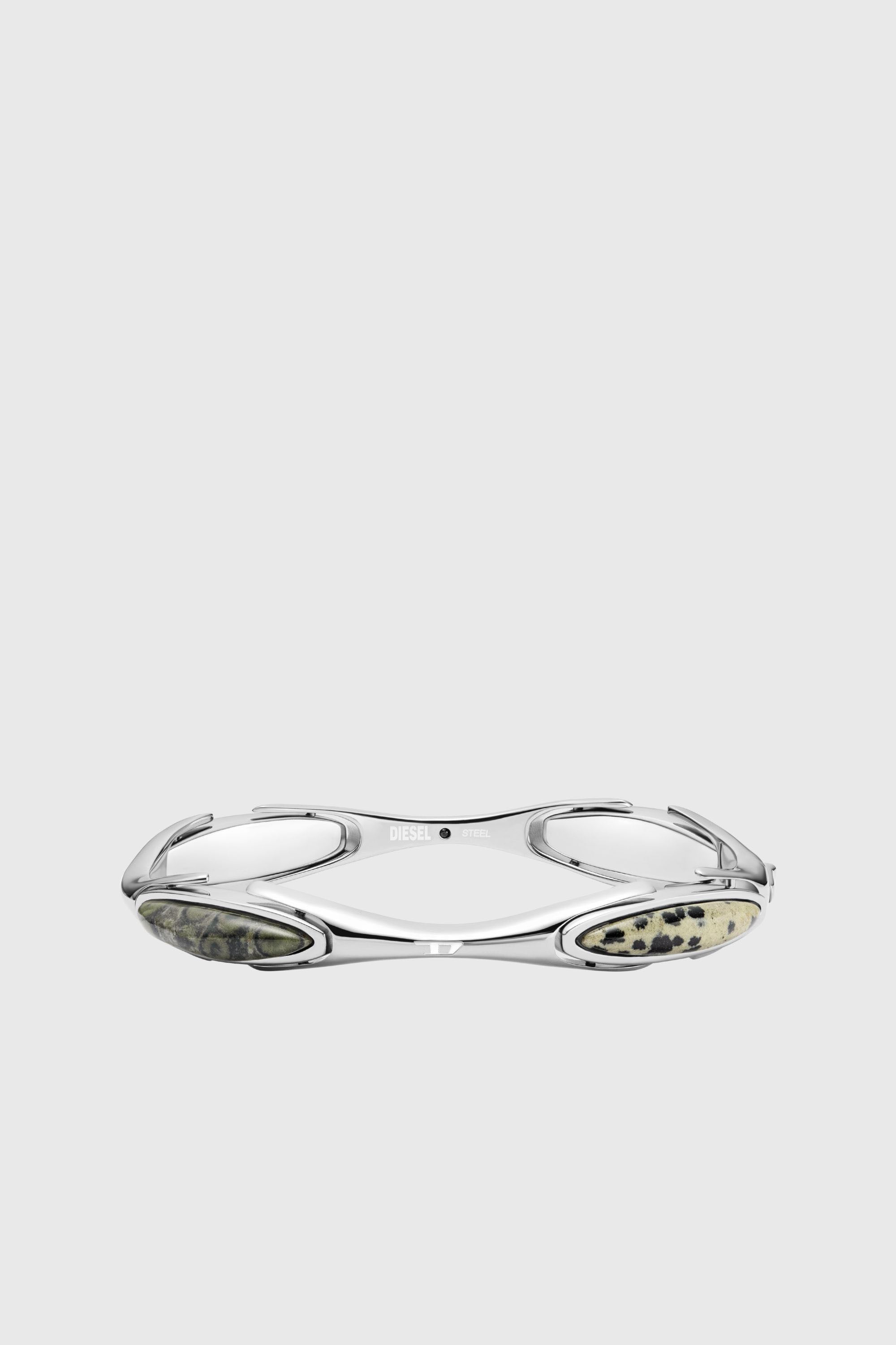 Diesel - DX167840 JEWELLERY, Bracelet jonc en acier inoxydable Mixte in Gris argent&eacute; - 1