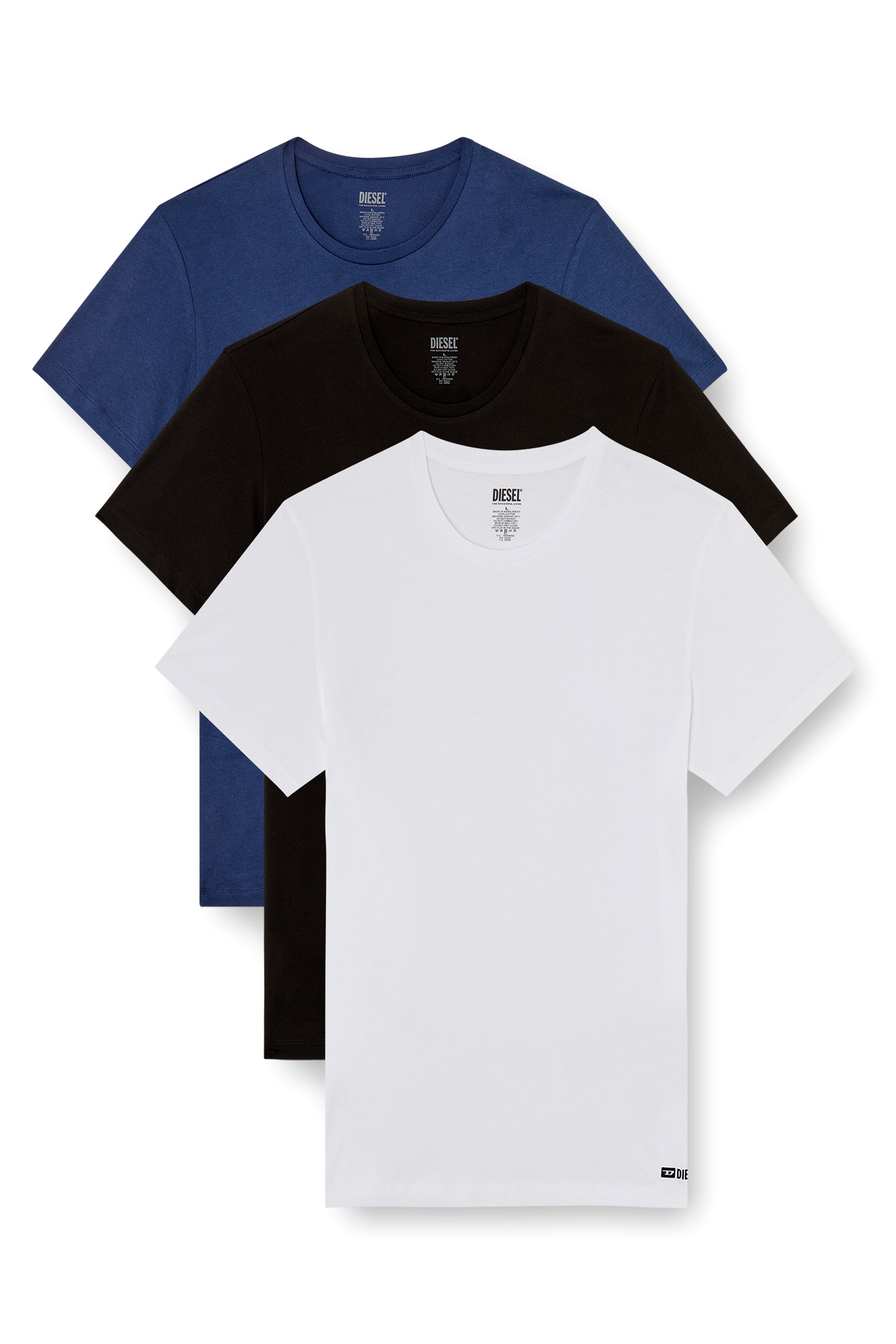 Diesel - RANDAL-D-BOX-3PACK, Herren T-Shirts im Dreierpack in Blau/Weiss - 2