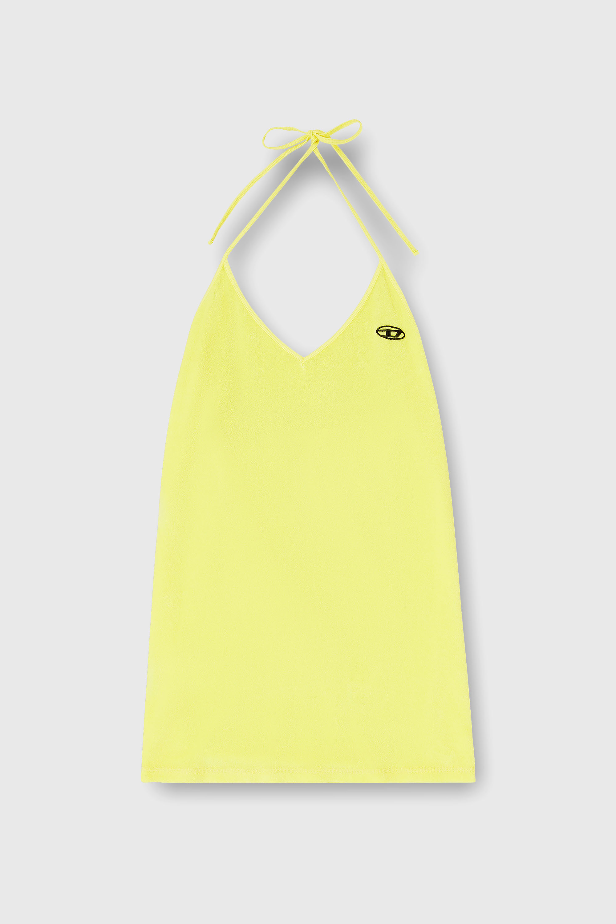 Diesel - MILVA-D-POP, Woman's Mini dress in towelling fabric in Yellow - 5