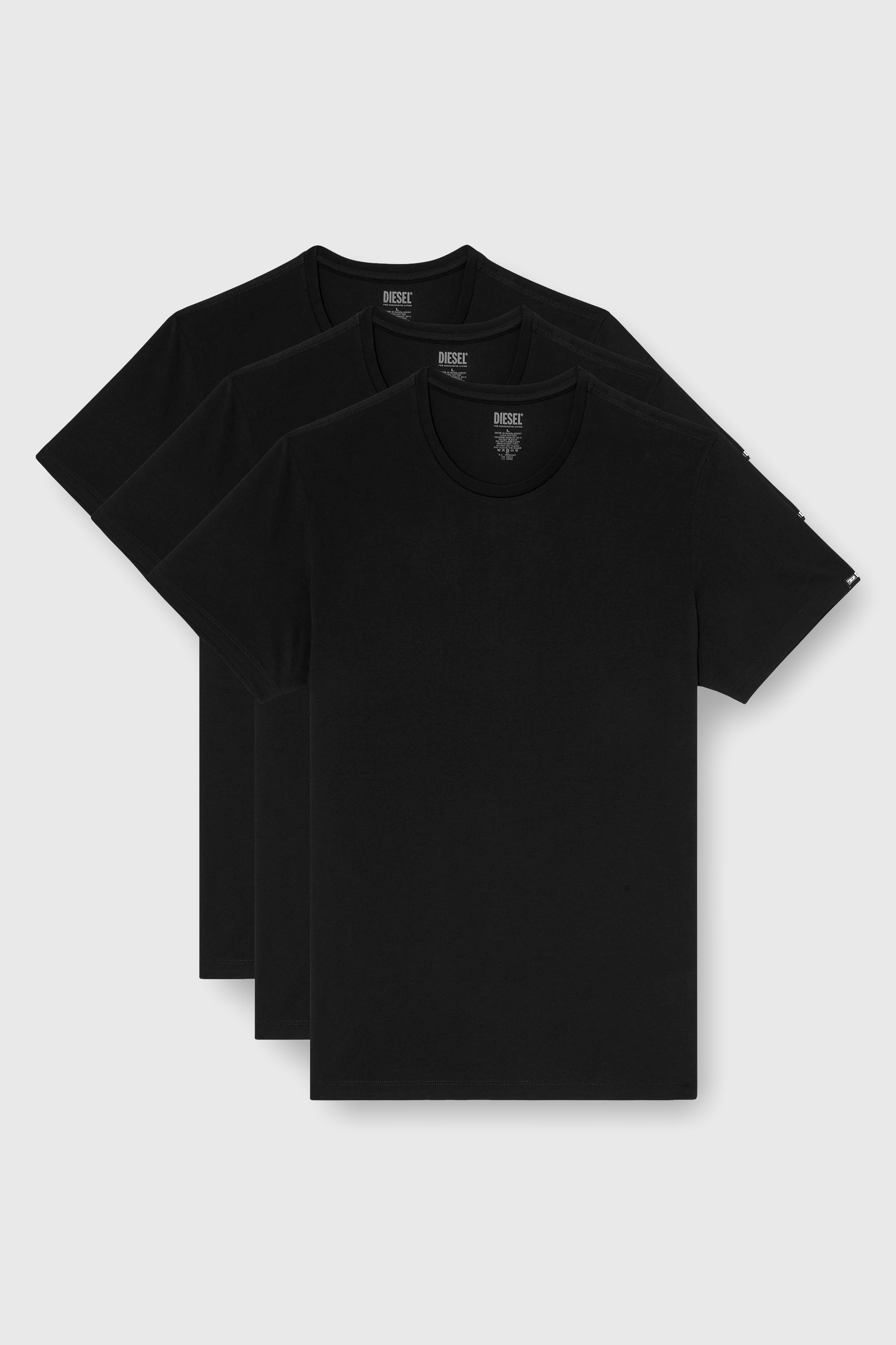 Diesel - RANDAL-D-CORE-3PACK, Man's Set of 3 cotton T-shirts in Black - 1