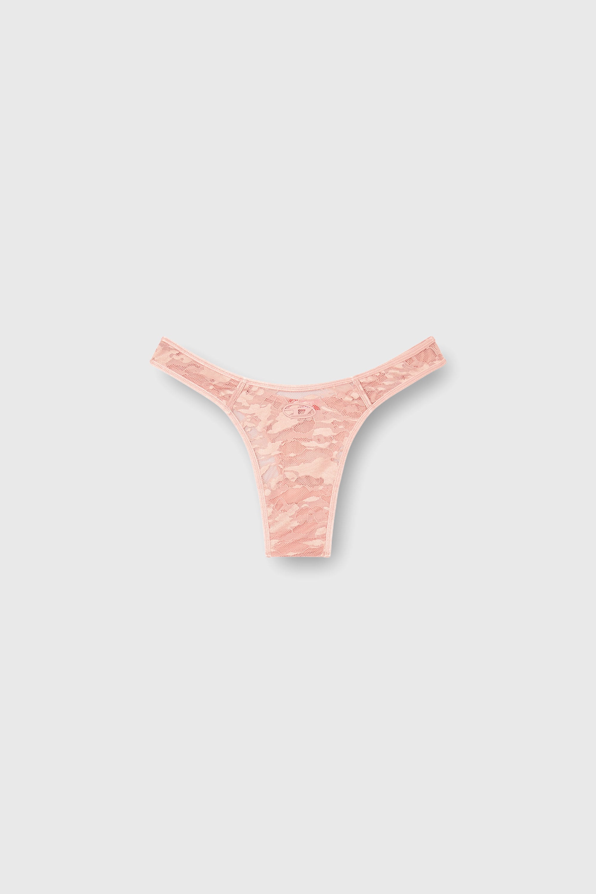 Diesel - MICRO-PUNCHY-UTLT, Damen Thong aus Nylon-Spitze mit Oval D in Rosa - 2