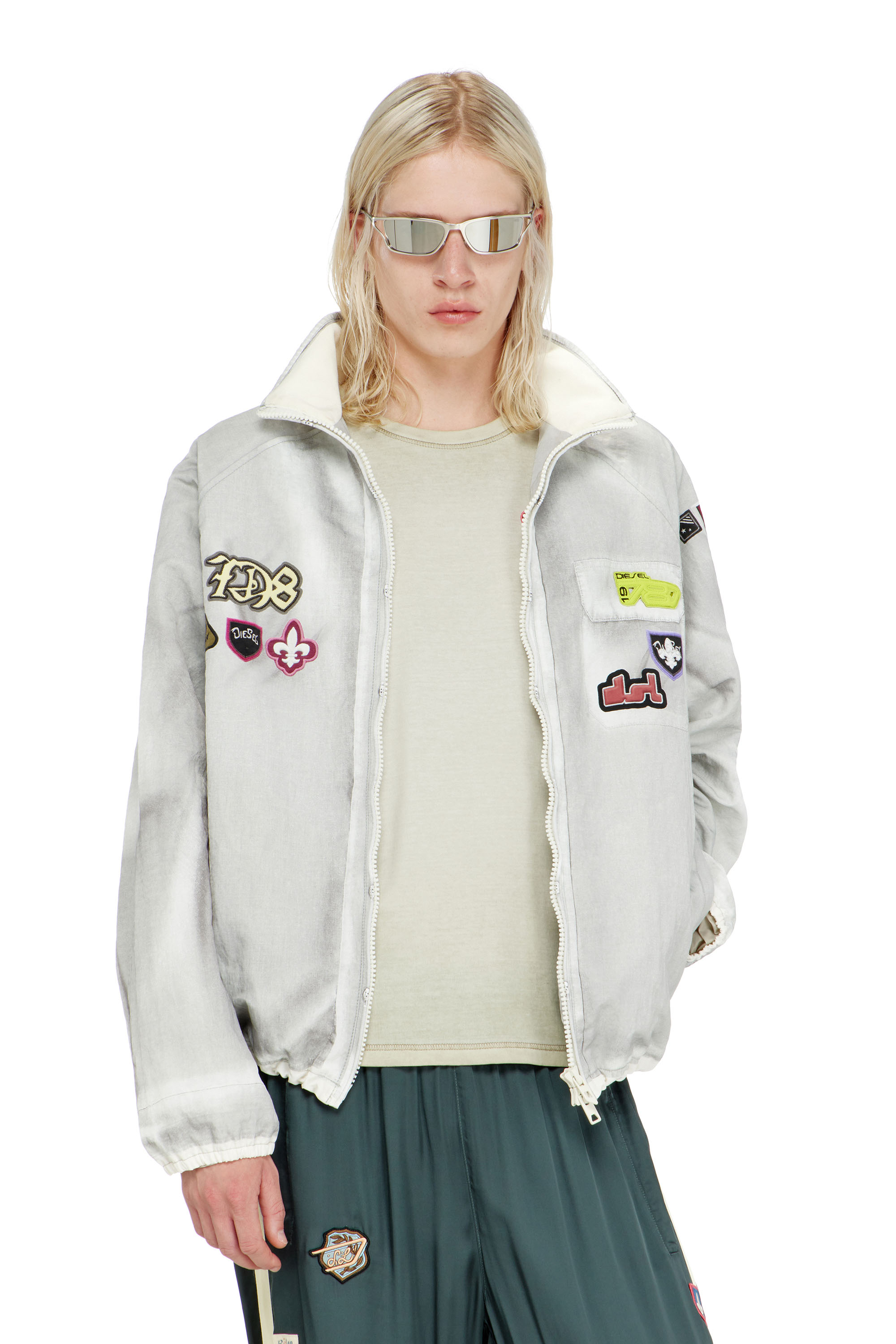 Diesel - J-PATCH, Coupe-vent avec patchs trompe-l&rsquo;&oelig;il Homme in ToBeDefined - 3