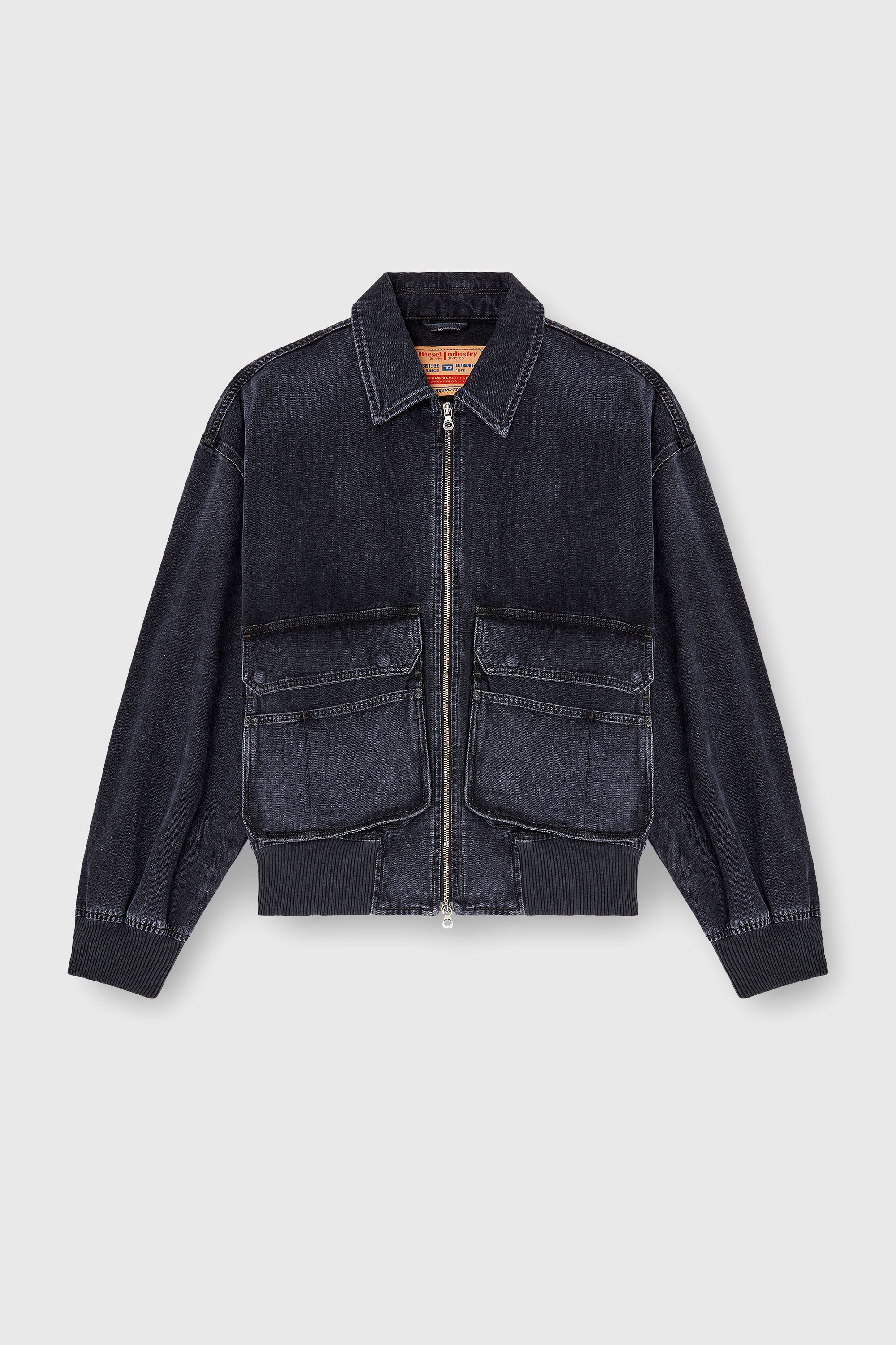 Diesel - D-KURZ, Giacca in denim batavia Unisex in Nero - 2