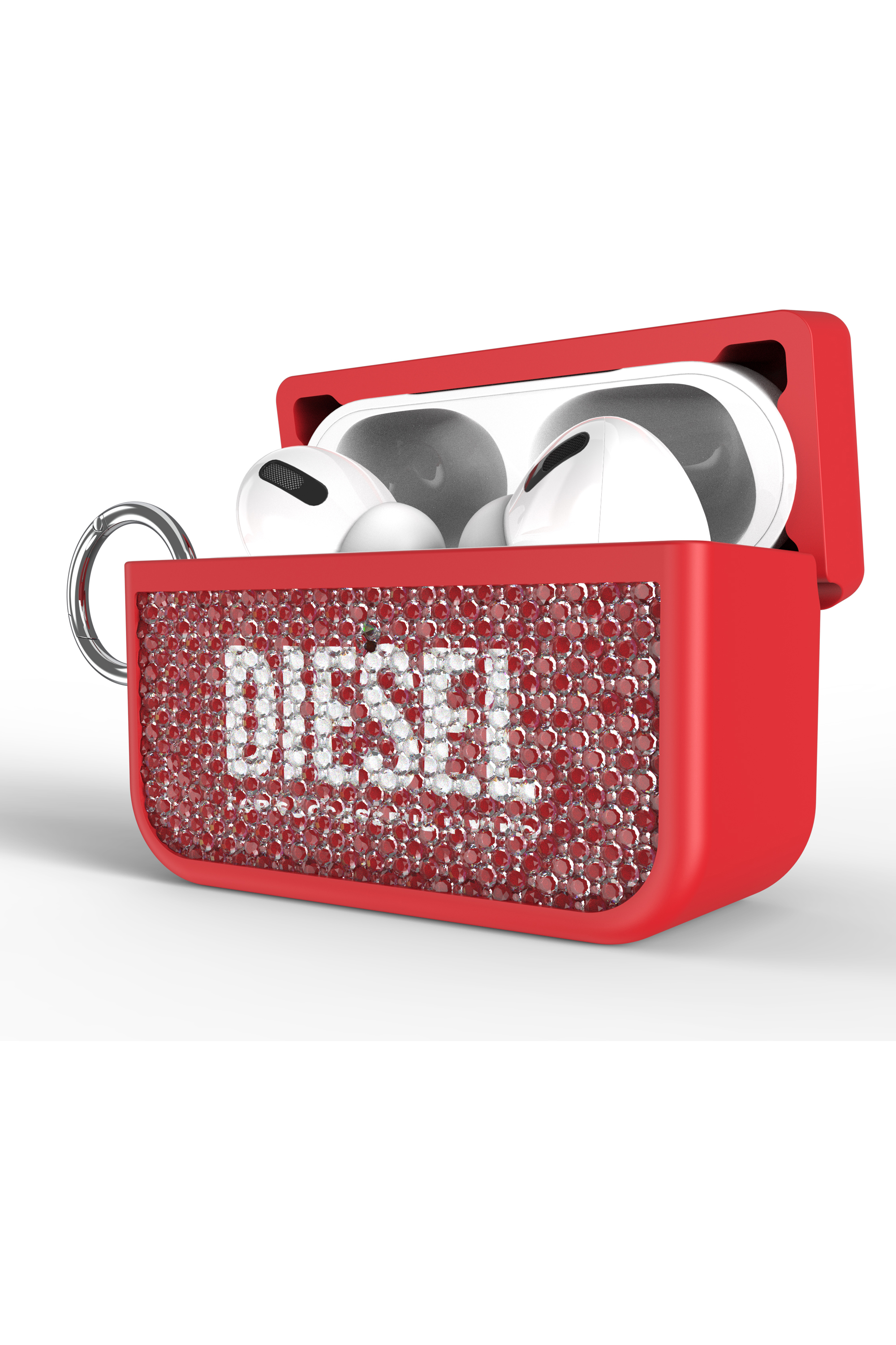 Diesel - 60196 AIRPOD CASE, Unisex's Swarovski Crystal Case for Airpods Pro / Pro 2 in Red - 4