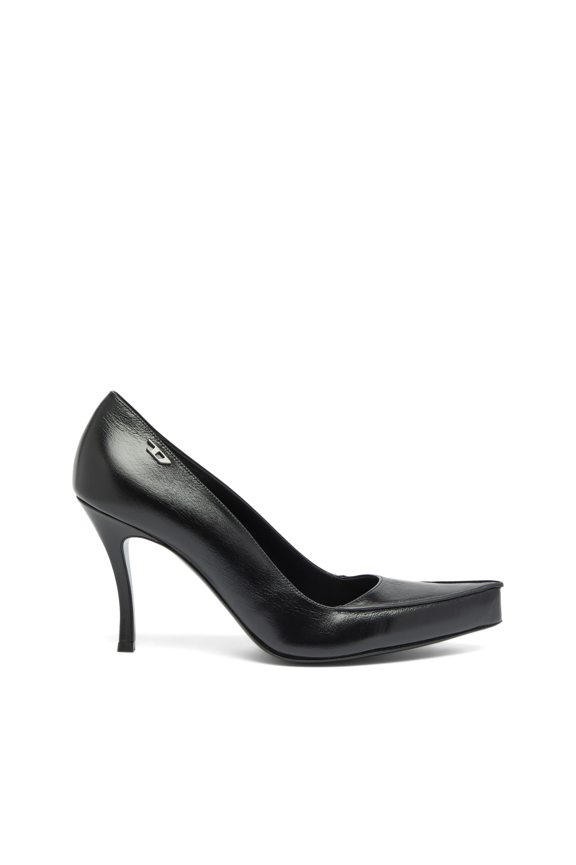 Diesel - D-LUCETTE-90-PUMP D, Damen D-Lucette-Pumps aus Leder in Schwarz - 1