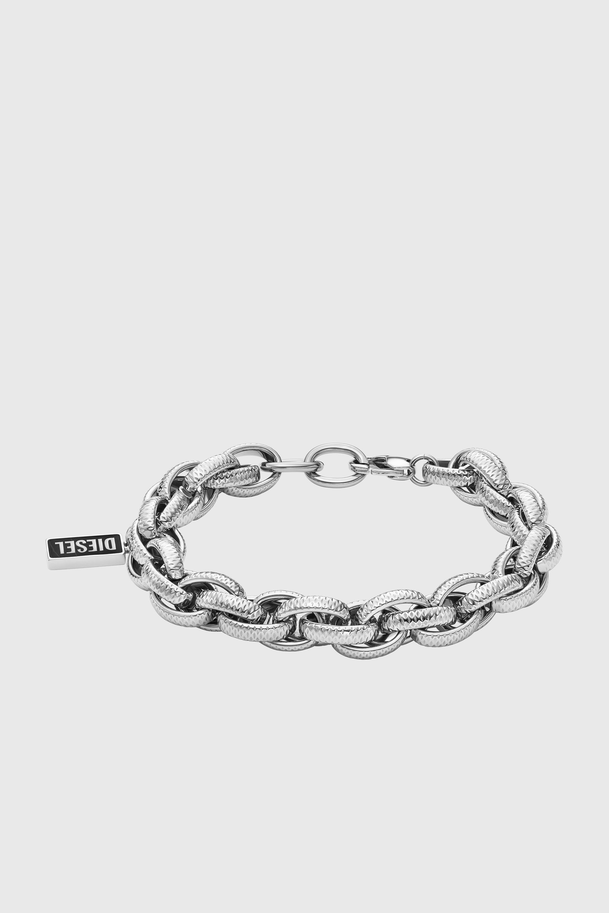 Diesel - DX1514, Bracciale a catena in agata nera Unisex in Argento - 1