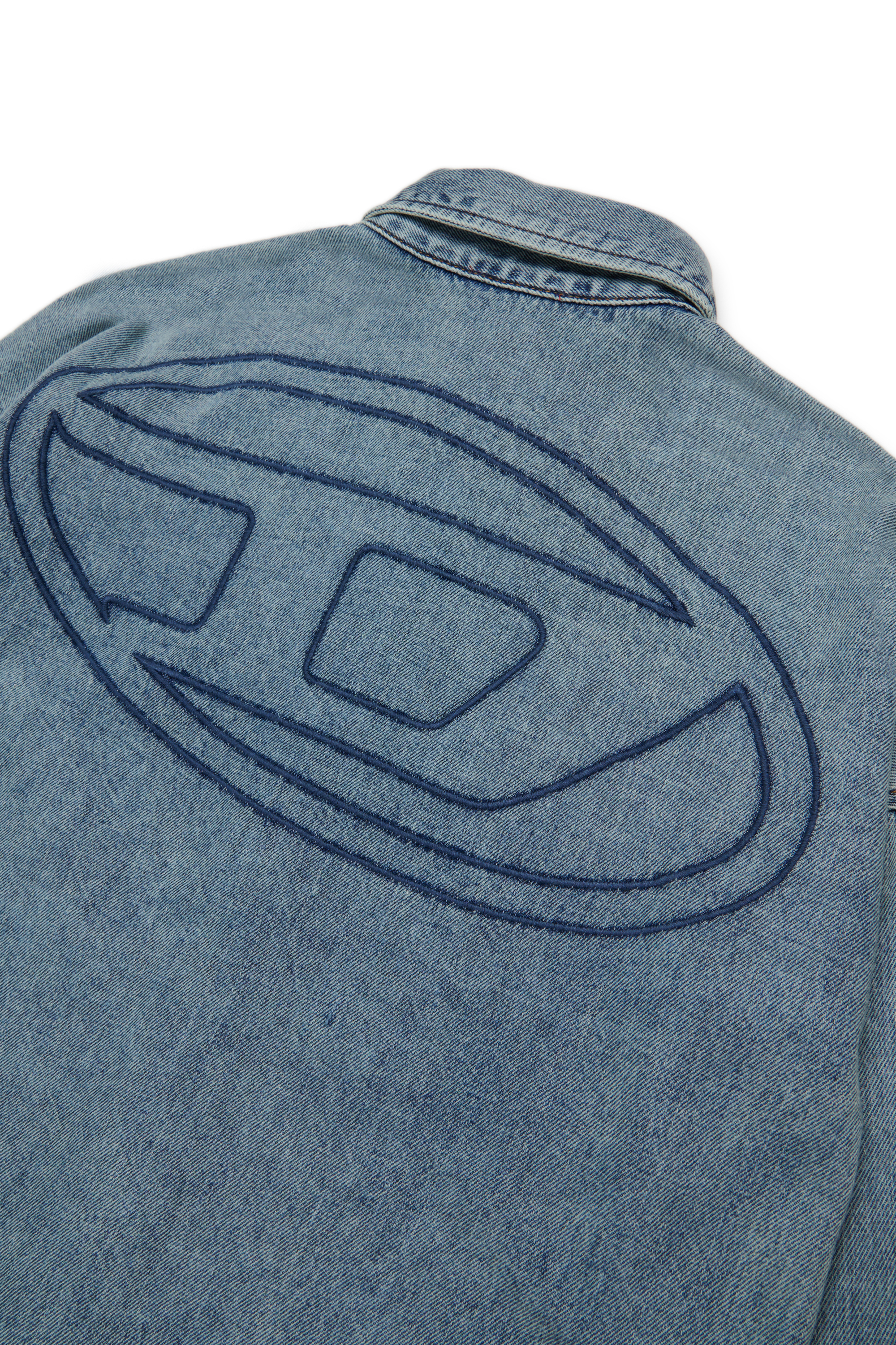 Diesel - CKAMA, Chemise en denim avec logo au dos Homme in Bleu - 4