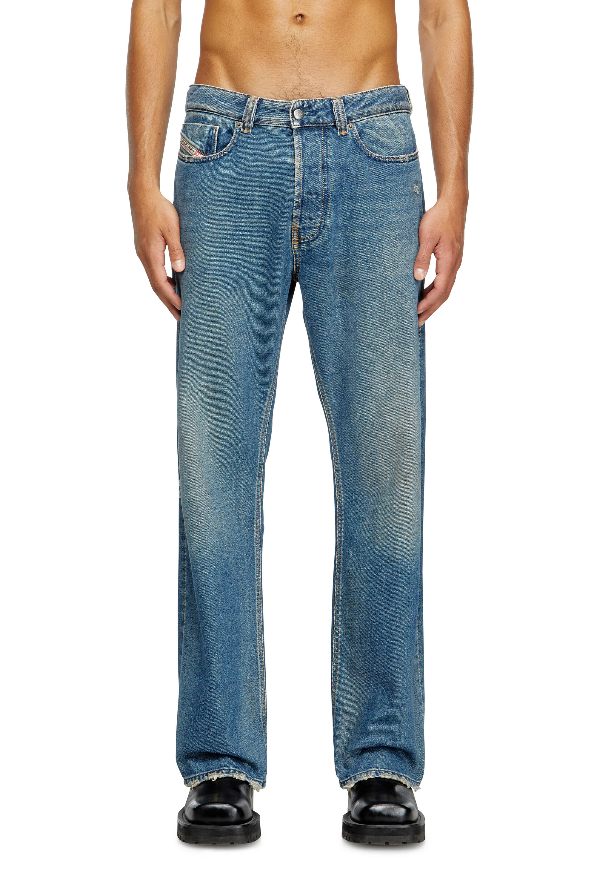 Relaxed Jeans 1980 D-Eeper 09J79, Blu medio Diesel - Relaxed Jeans 1980 D-Eeper 09J79 Uomo, Blu medio - Image 3