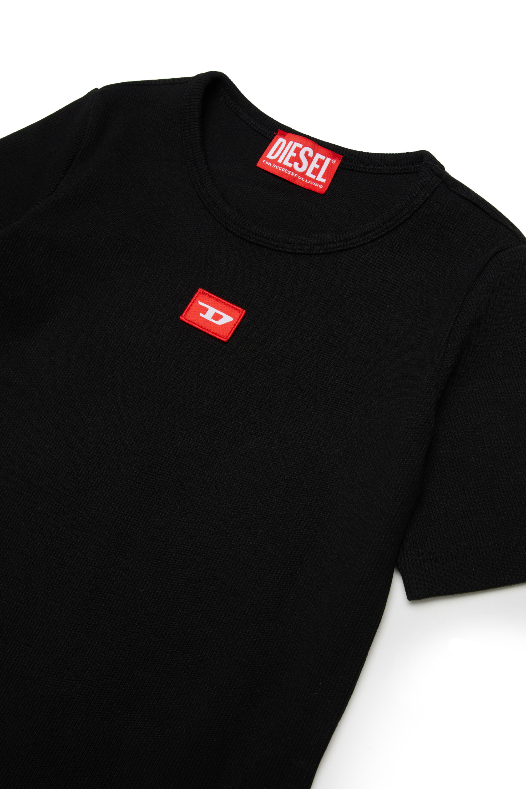 Diesel - DPACI, Abito midi in cotone con maniche corte Donna in Nero - 3