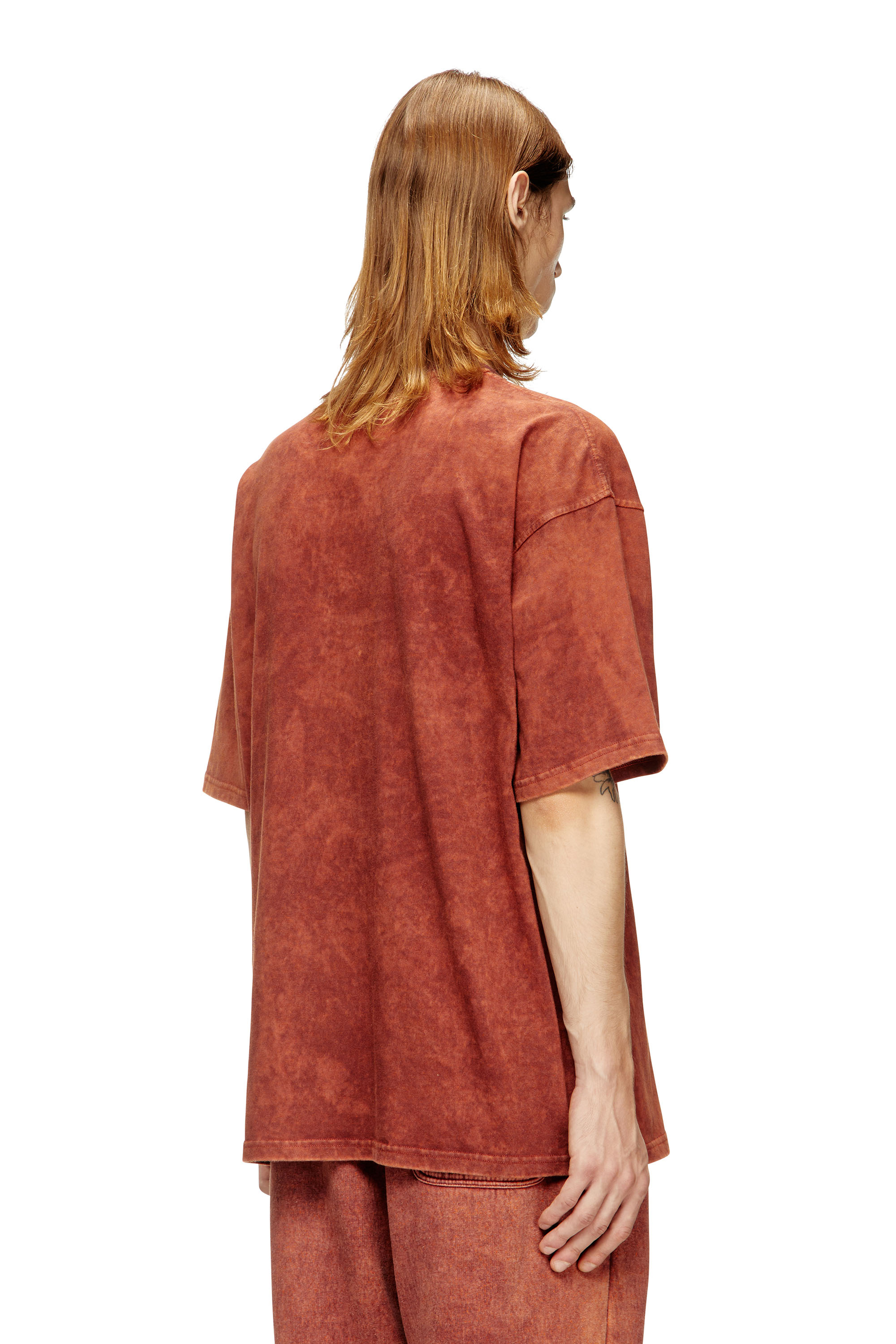 Diesel - T-BOXT-T4, T-shirt in jersey vanisèe con logo Uomo in Marrone - 4