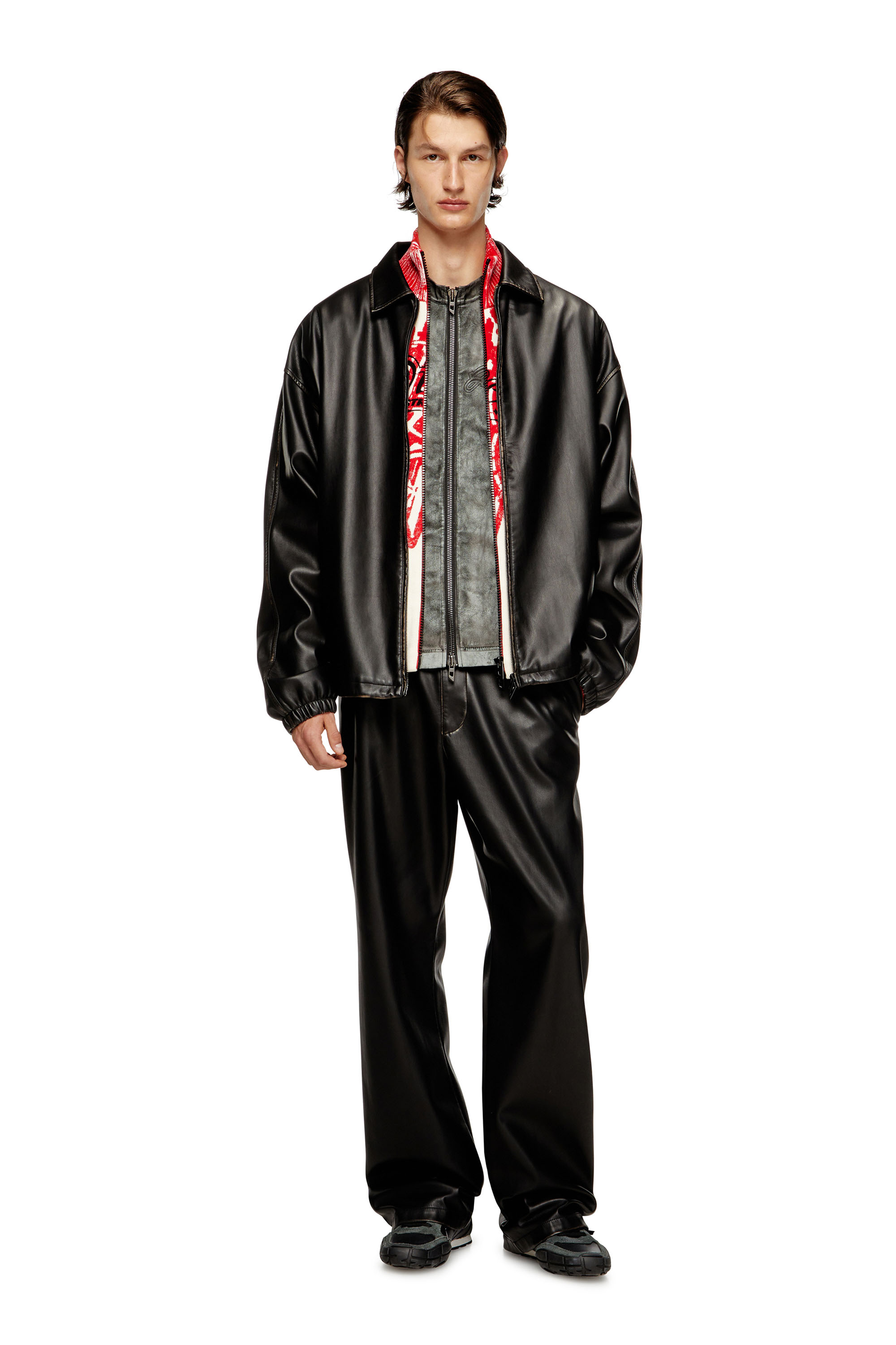 Diesel - J-AKE, Giacca in tessuto tecnico distressed Unisex in Nero - 3