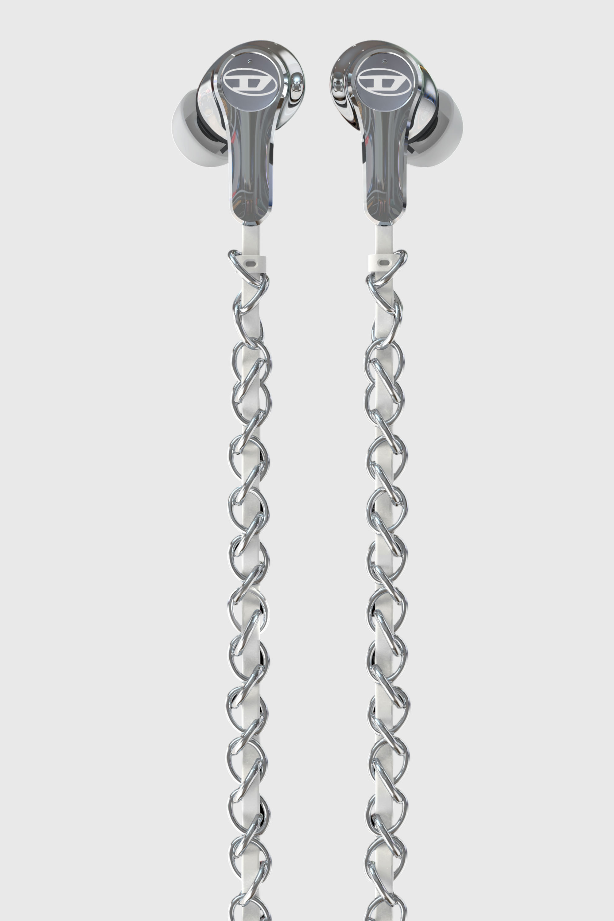 Diesel - 60458  WIRED EARBUDS WIRED EARBUDS, &Eacute;couteurs filaires et charms Mixte in Gris argent&eacute; - 1