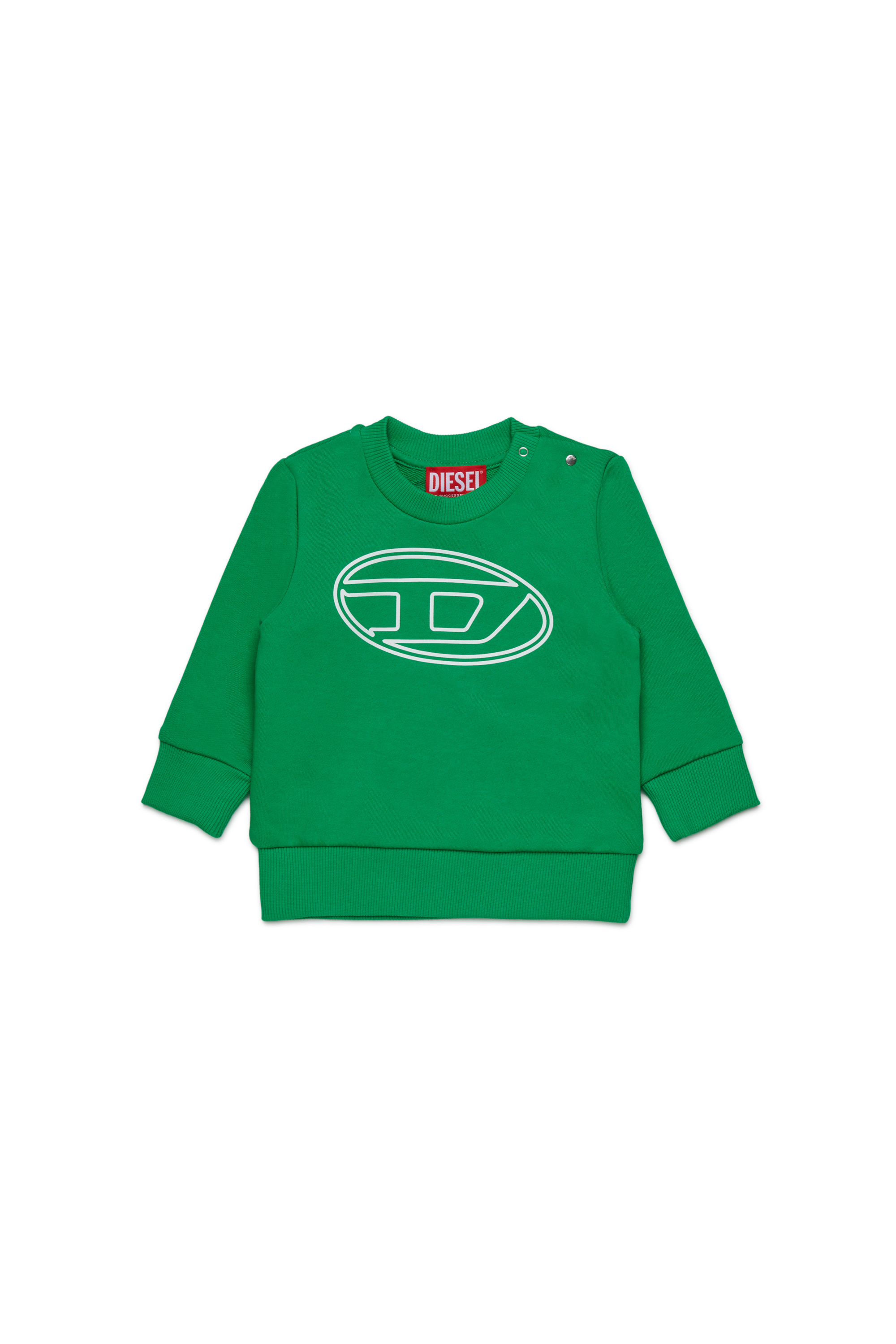 Diesel - STIMOTYB, Unisex Baumwoll-Sweatshirt mit Logo in Grün - 1