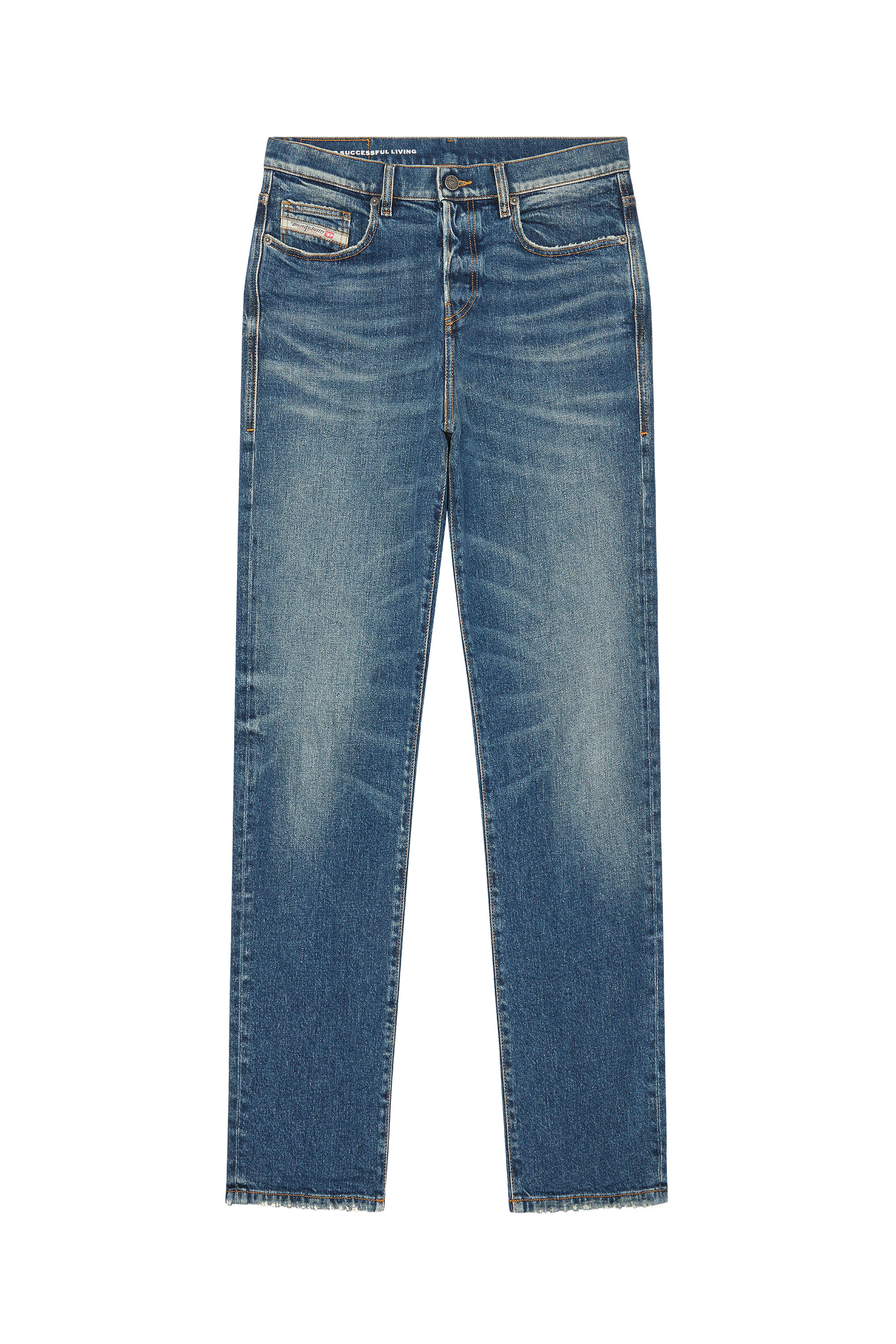 Diesel - 2020 D-Viker 007L1 Straight Jeans, Bleu moyen - Image 5