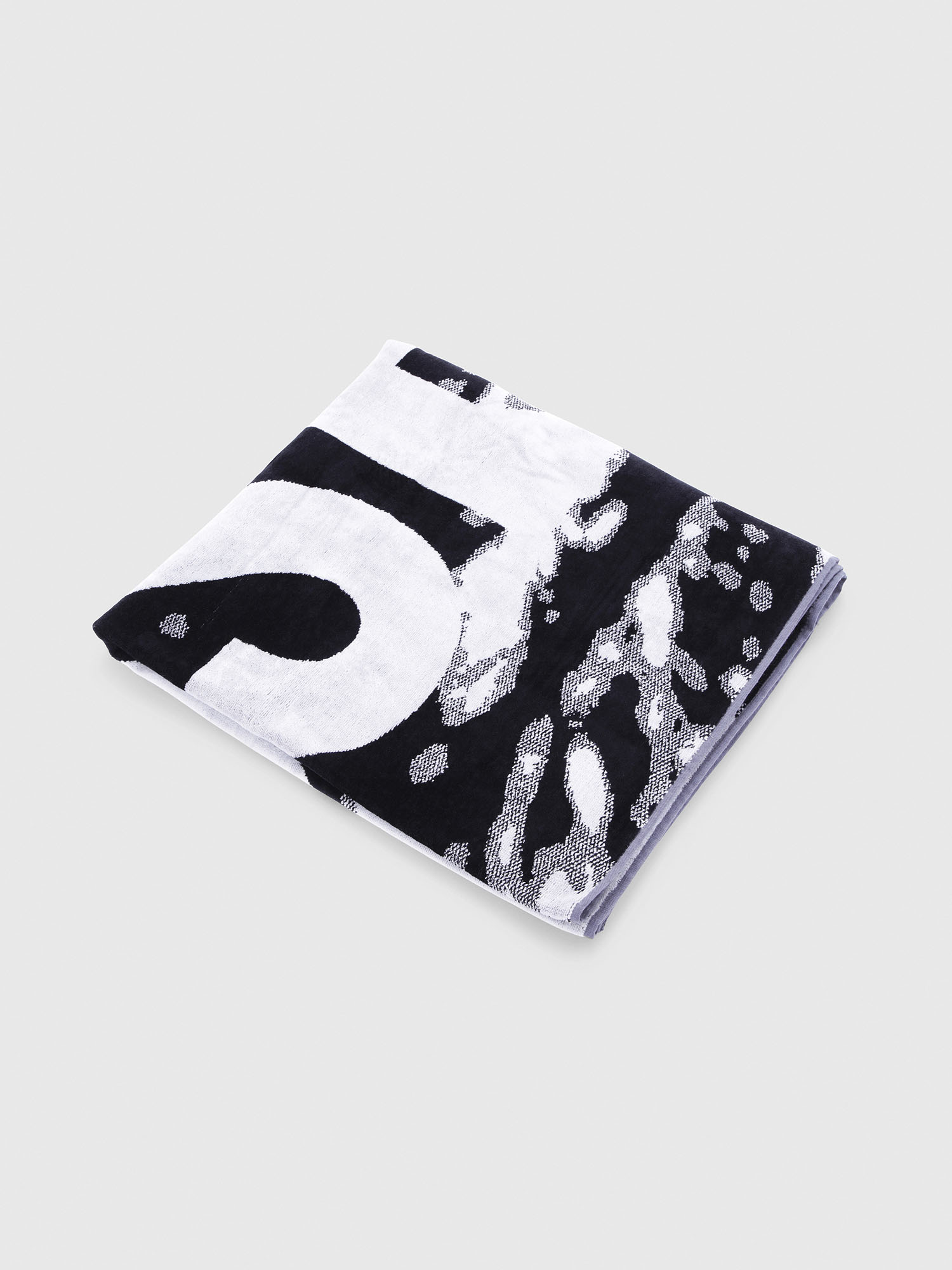 Diesel - 80536 FLORA SHADOW, Unisex Gymnastiktuch aus Baumwolle mit Logo in Schwarz/Grau - 3