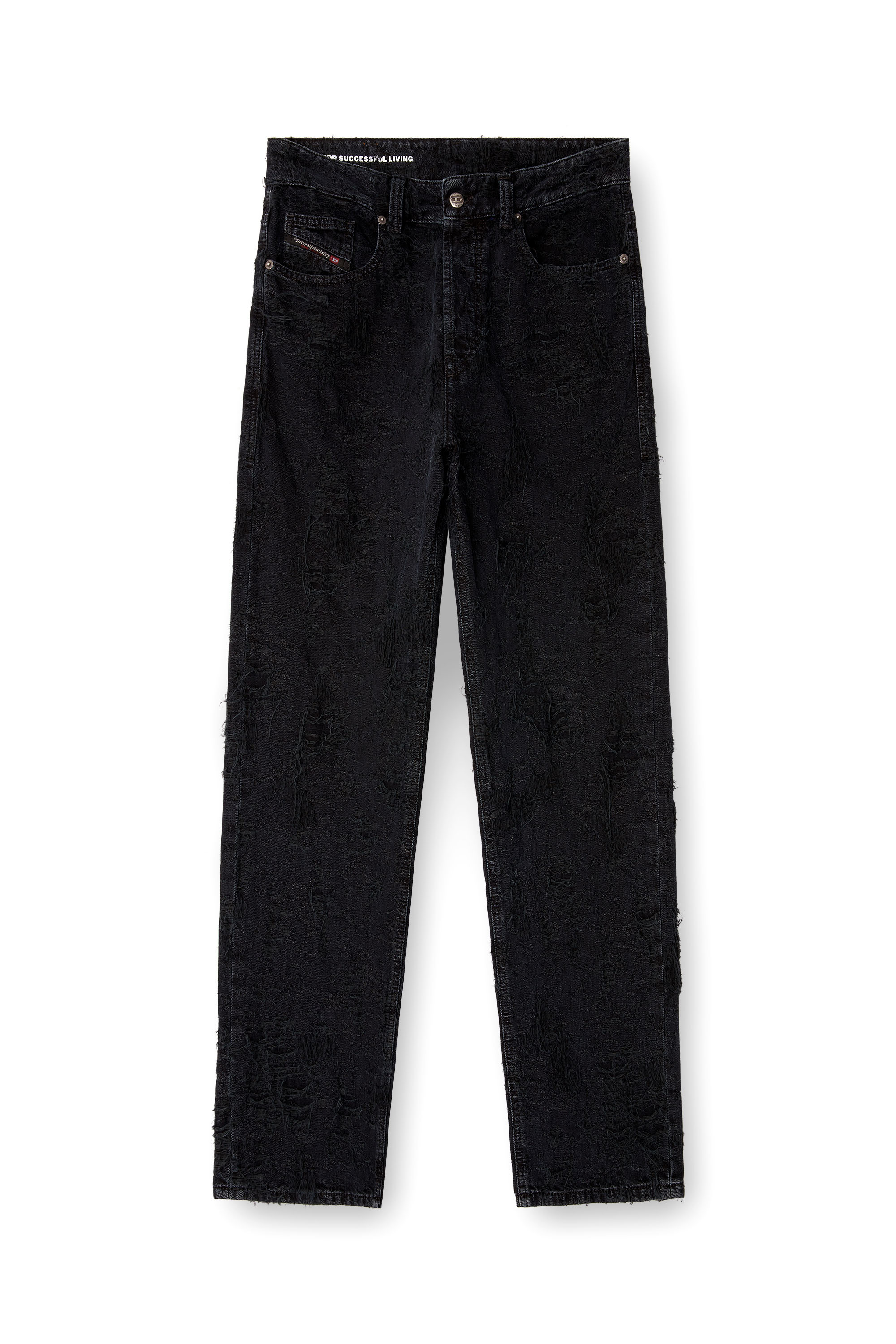 Diesel - Regular Jeans 2024 D-Macs 007BW Uomo, Nero/Grigio scuro - Image 3