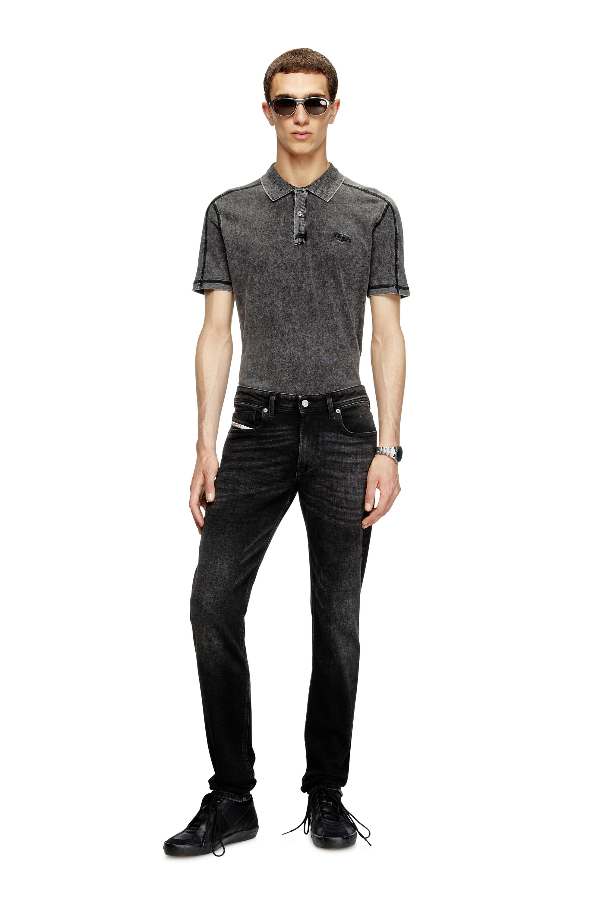 Diesel - Skinny Jeans 1979 Sleenker 0GRDA Uomo, Nero/Grigio scuro - Image 1