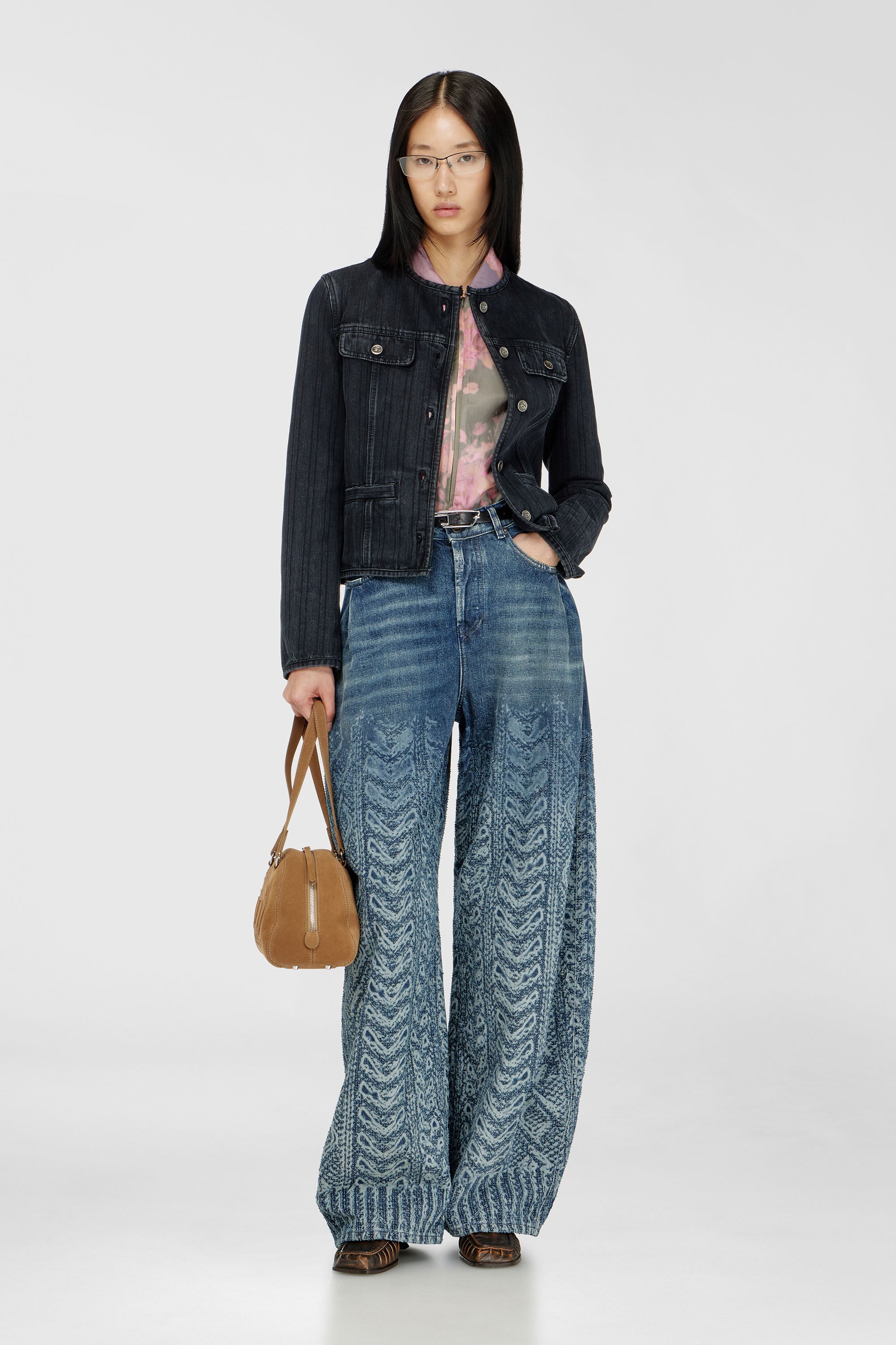 Diesel - Relaxed Jeans 1987 D-Khelz 007EV Donna, Blu Scuro - Image 1