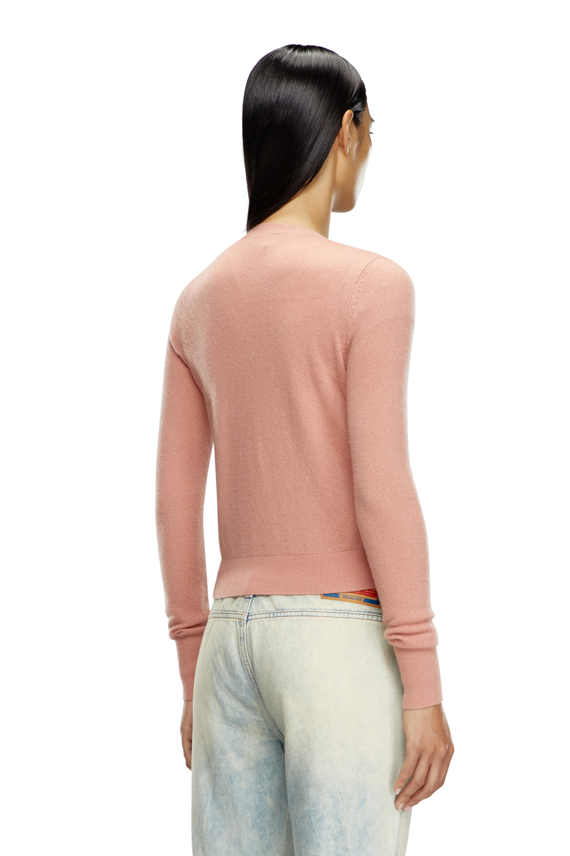 Diesel - M-ARTE, Woman Wool and cashmere cardigan in Pink - Image 3
