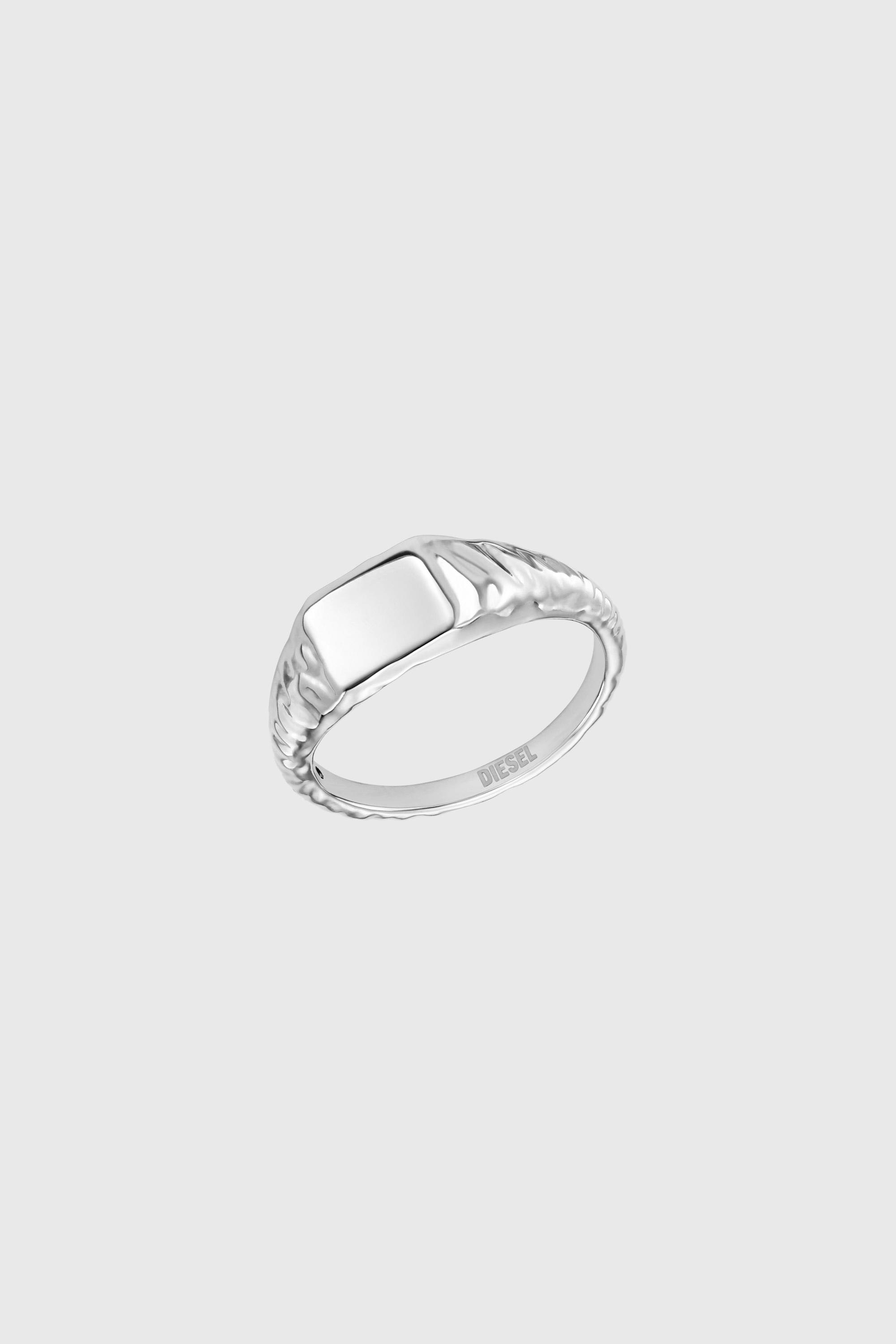 Diesel - DX1731040, Bague chevali&egrave;re en acier inoxydable Mixte in Gris argent&eacute; - 1